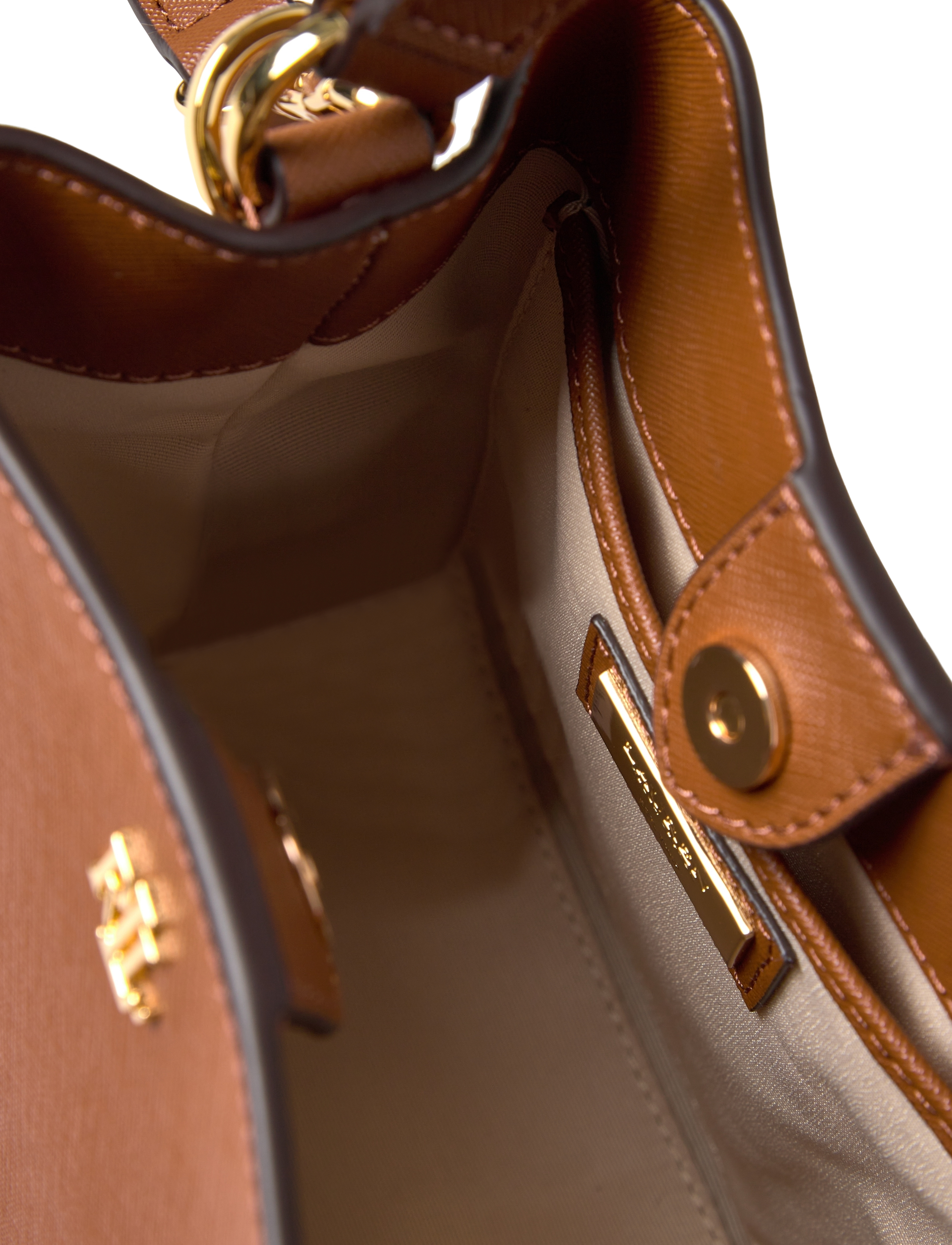 Lauren Ralph Lauren - Crosshatch Small Reese Bucket Bag - crossbody somas - lauren tan - 4