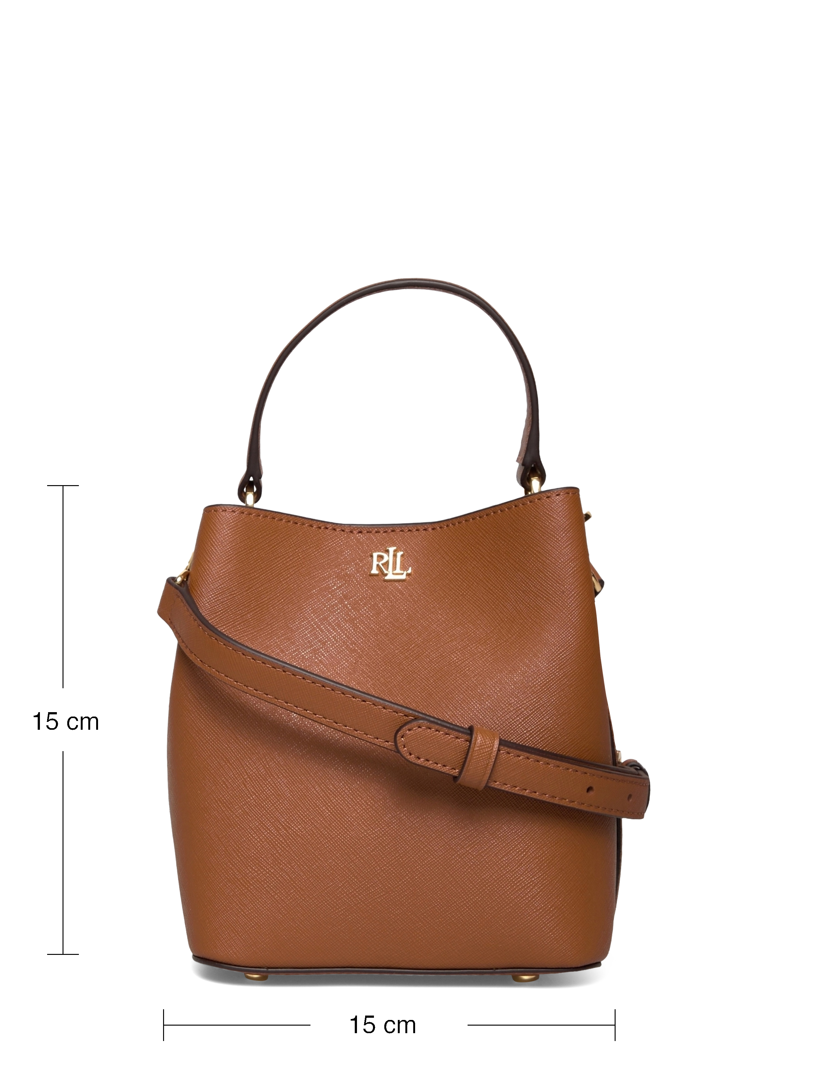 Lauren Ralph Lauren - Crosshatch Small Reese Bucket Bag - crossbody bags - lauren tan - 5