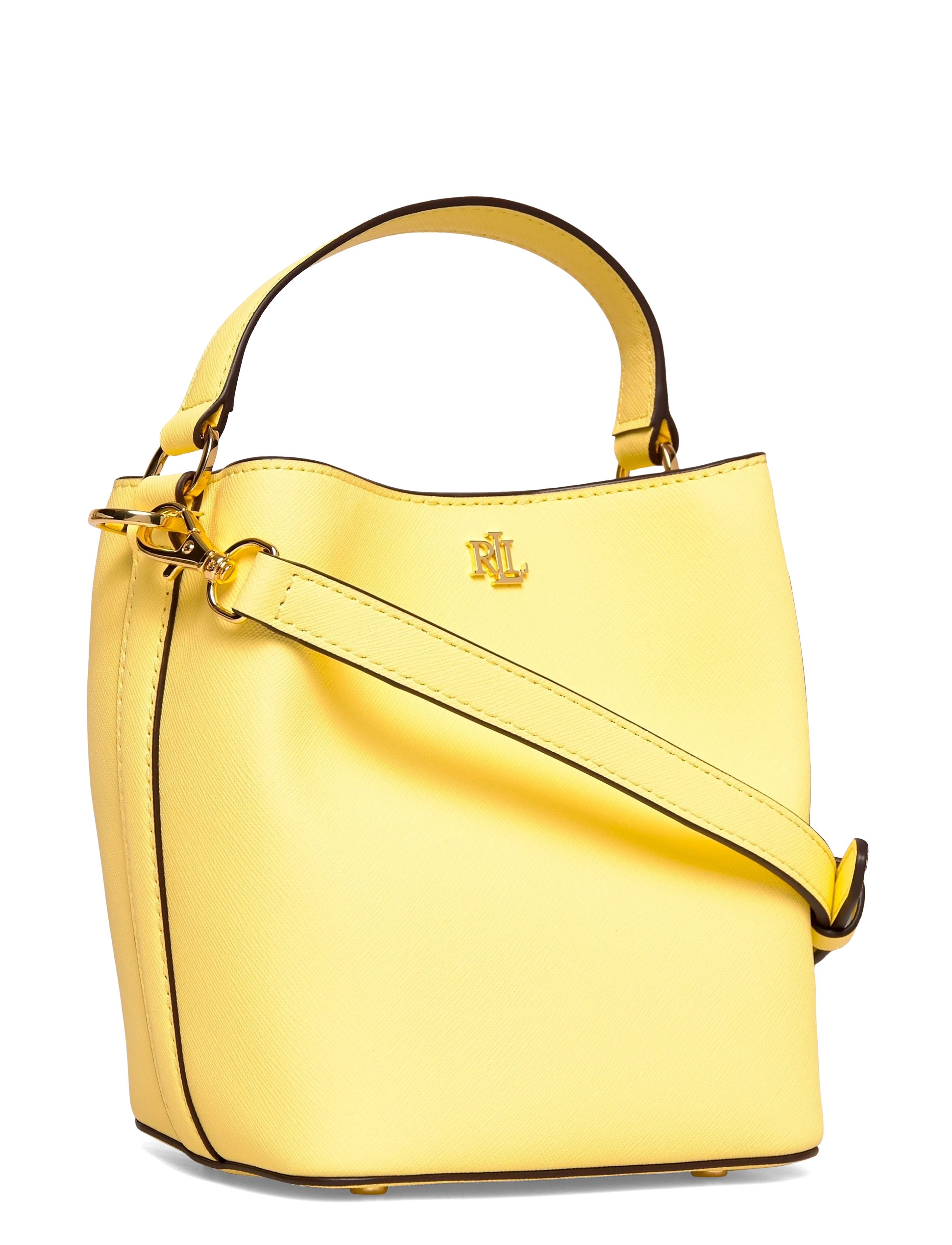 Lauren Ralph Lauren - CROSSHATCH LEATHER-REESE SM BKT-BUB-SMA - crossbody kotid - lemon sorbet - 2