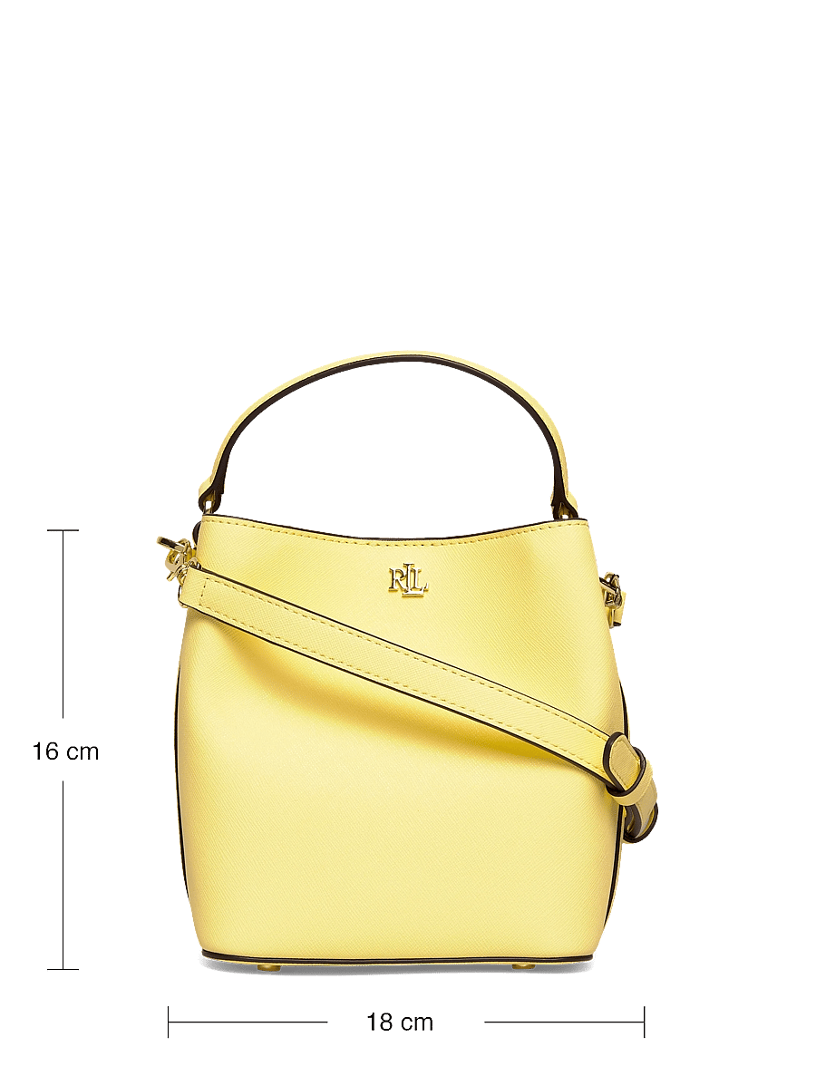 Lauren Ralph Lauren - CROSSHATCH LEATHER-REESE SM BKT-BUB-SMA - crossbody kotid - lemon sorbet - 3