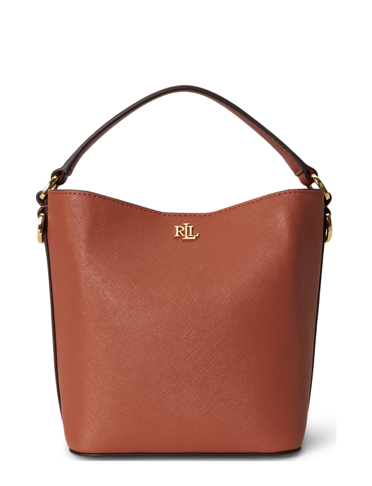 Lauren Ralph Lauren Crosshatch Leather-Reese Sm Bkt-Bub, One Size, Brown, Tasker > Spande, Dame