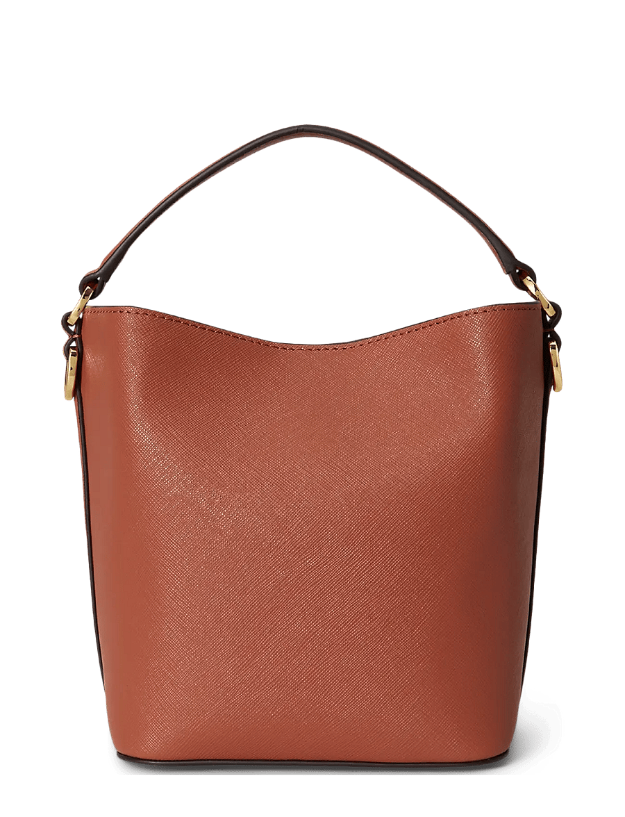 Lauren Ralph Lauren - Crosshatch Small Reese Bucket Bag - crossbody bags - red terracotta - 1