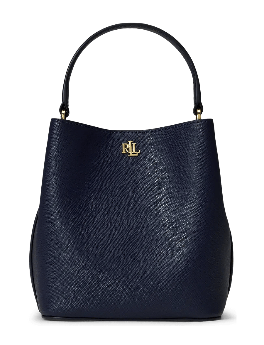 Lauren Ralph Lauren - Crosshatch Small Reese Bucket Bag - crossbody bags - refined navy - 1