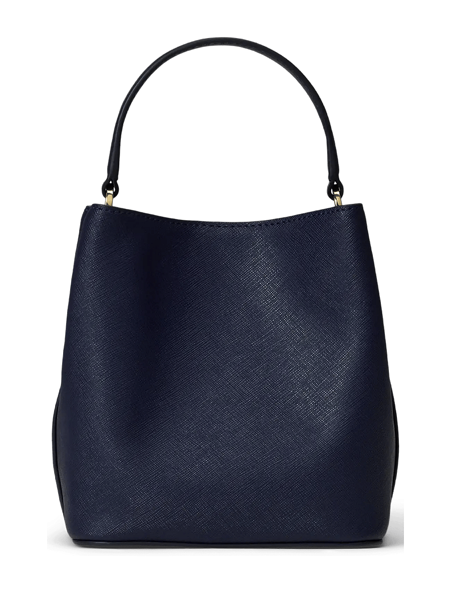 Lauren Ralph Lauren - Crosshatch Small Reese Bucket Bag - crossbody bags - refined navy - 2