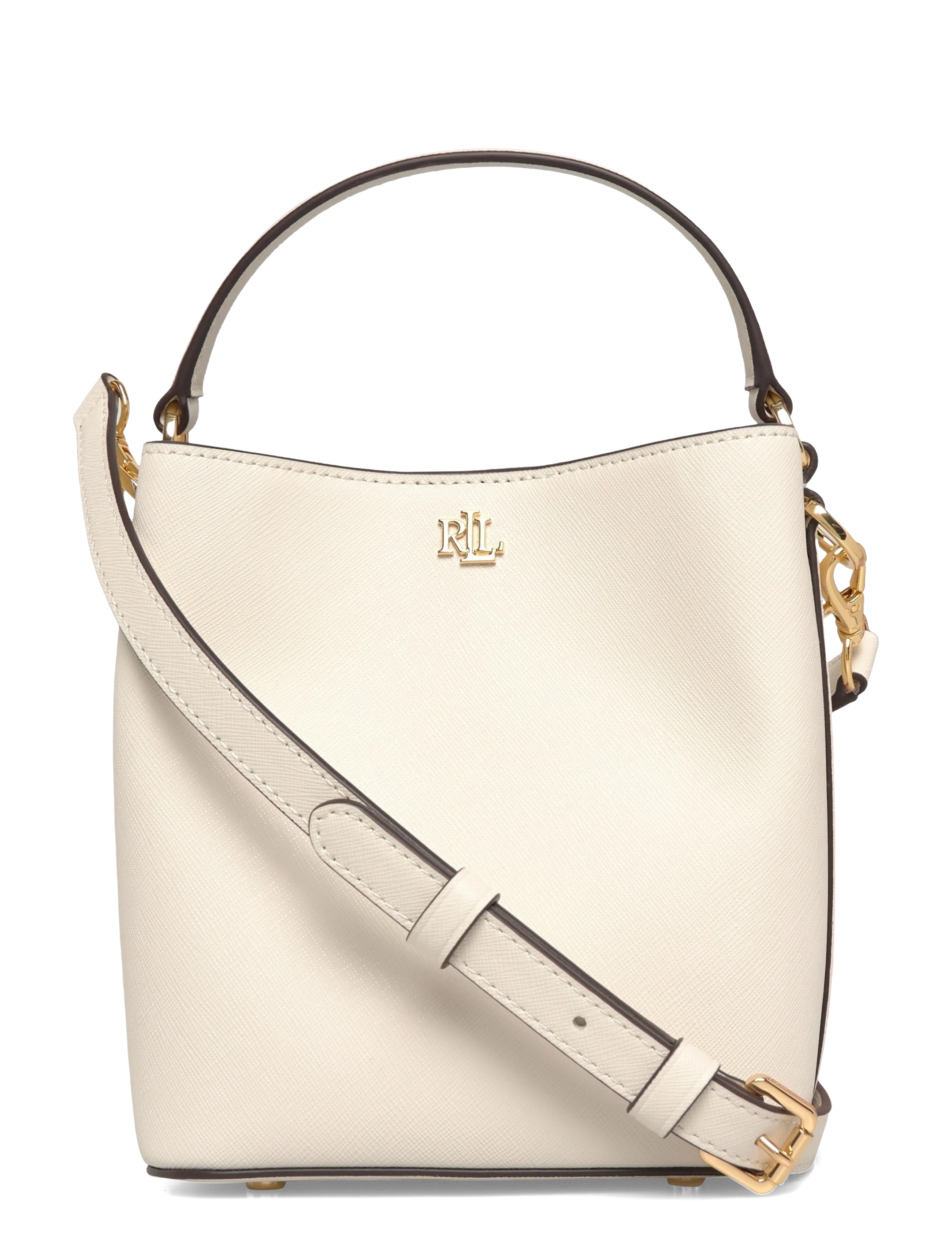Lauren Ralph Lauren Crosshatch Small Reese Bucket Bag - Ralph Lauren - SOFT WHITE/PB / cream