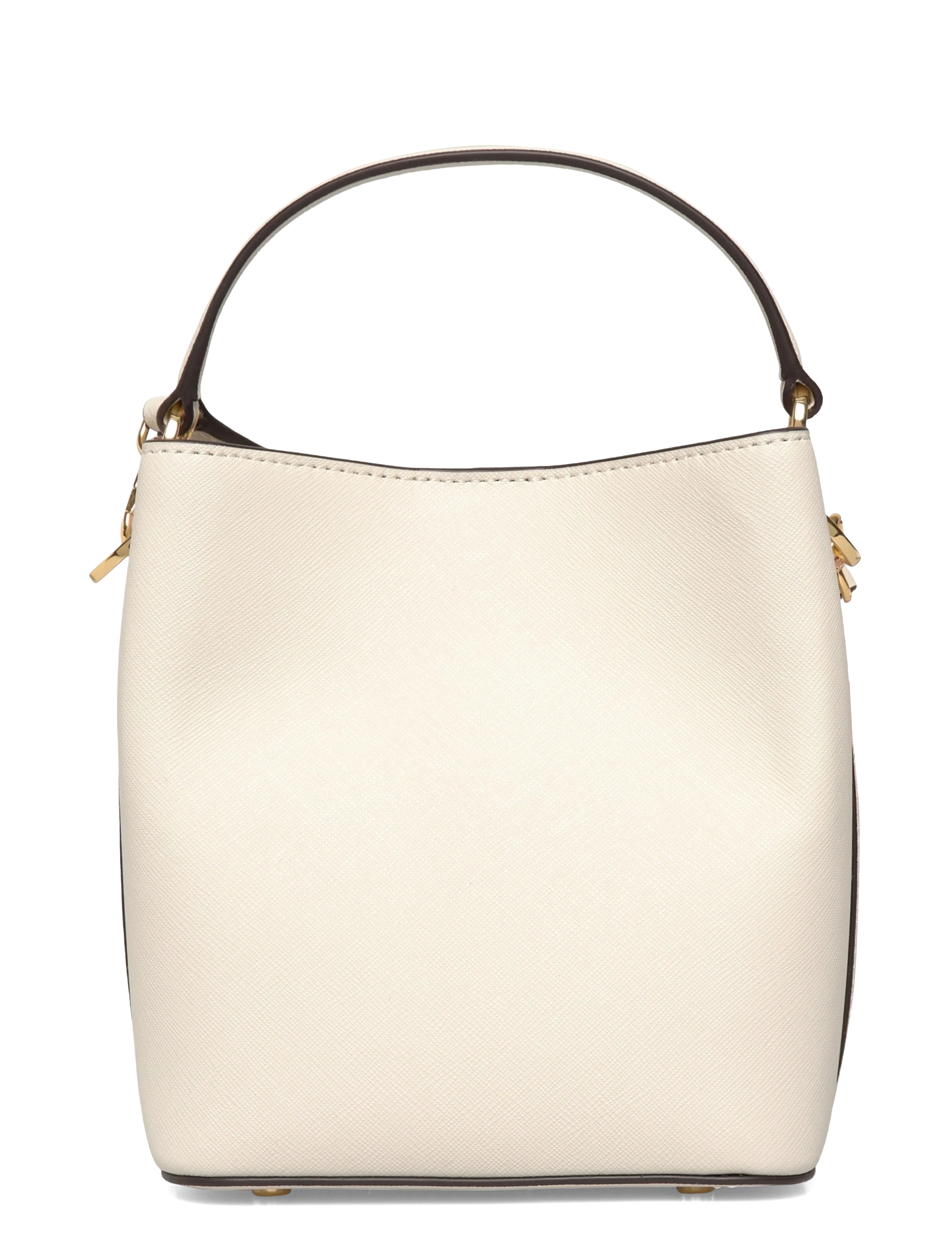 Lauren Ralph Lauren - Crosshatch Small Reese Bucket Bag - crossbody bags - soft white/pb - 1