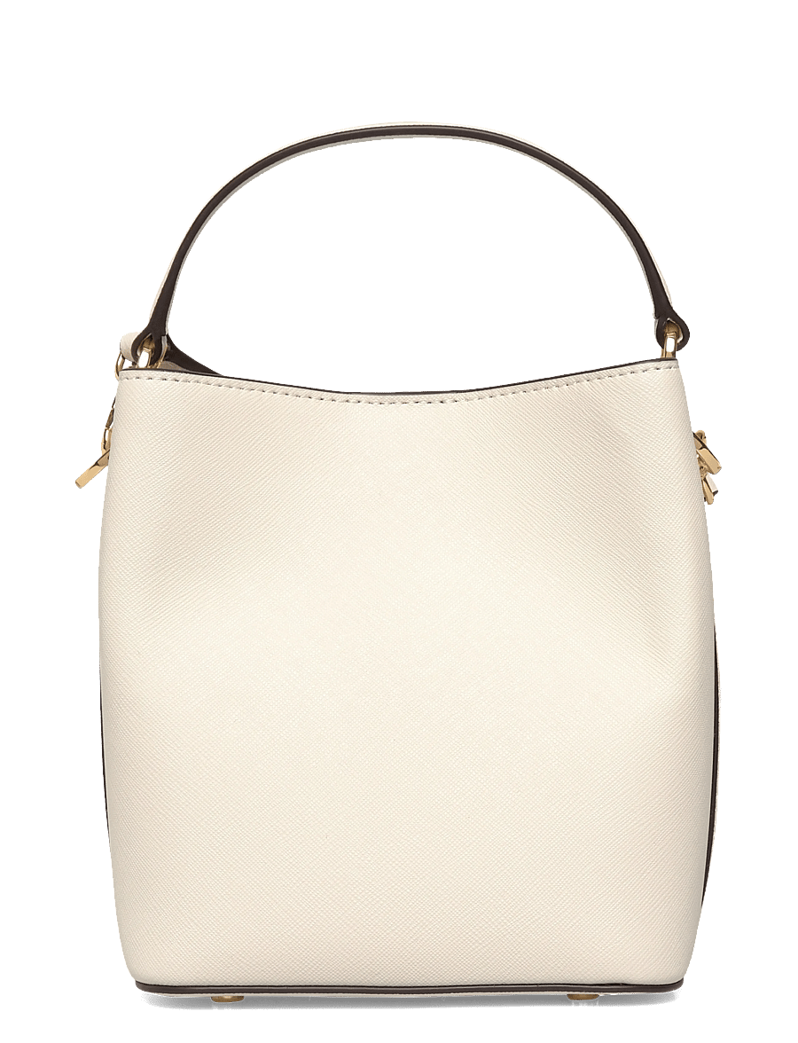 Lauren Ralph Lauren - Crosshatch Small Reese Bucket Bag - crossbody bags - soft white/pb - 1