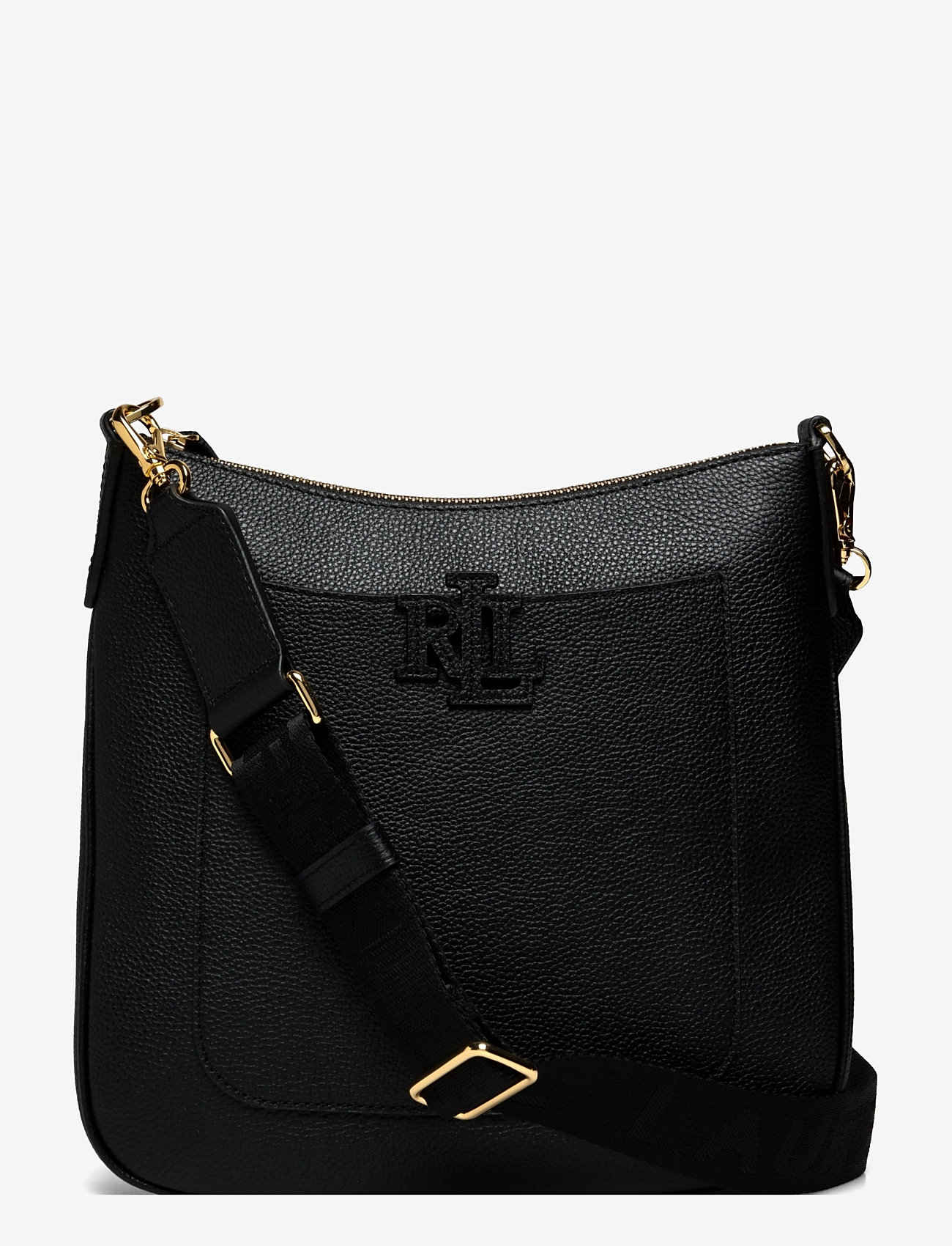 Lauren Ralph Lauren - Pebbled Leather Large Cameryn Crossbody - crossbody bags - black - 0