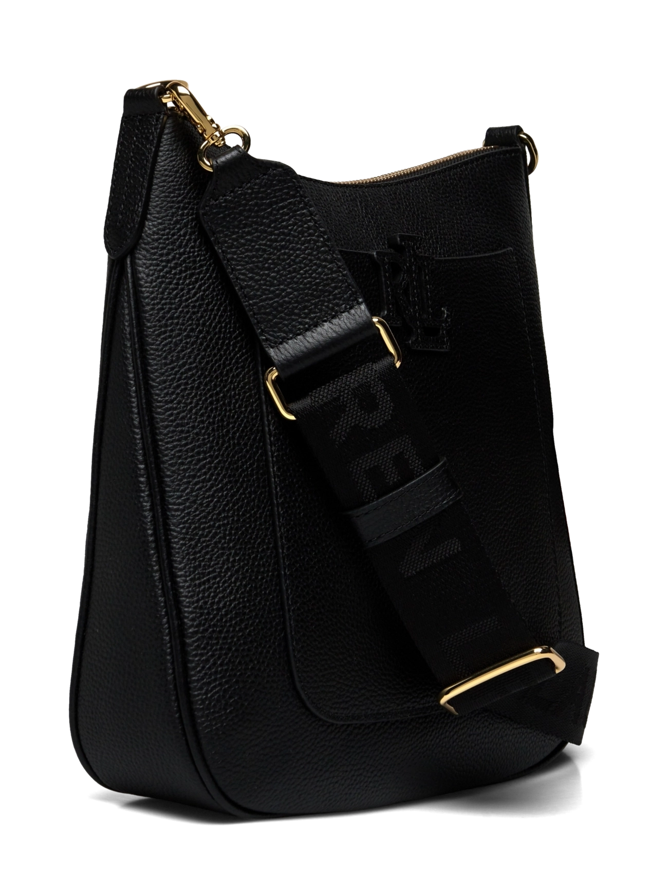 Lauren Ralph Lauren - Pebbled Leather Large Cameryn Crossbody - crossbody kotid - black - 2