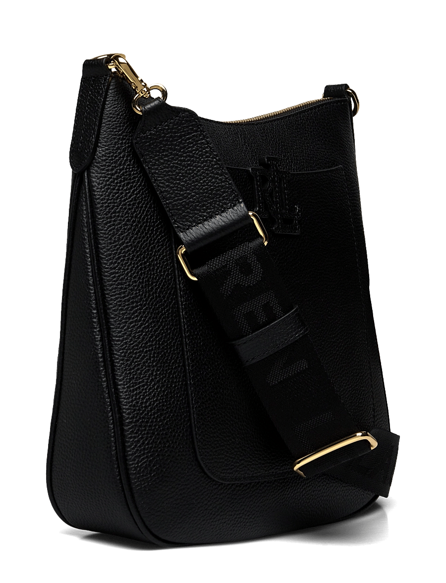 Lauren Ralph Lauren - Pebbled Leather Large Cameryn Crossbody - crossbody kotid - black - 2