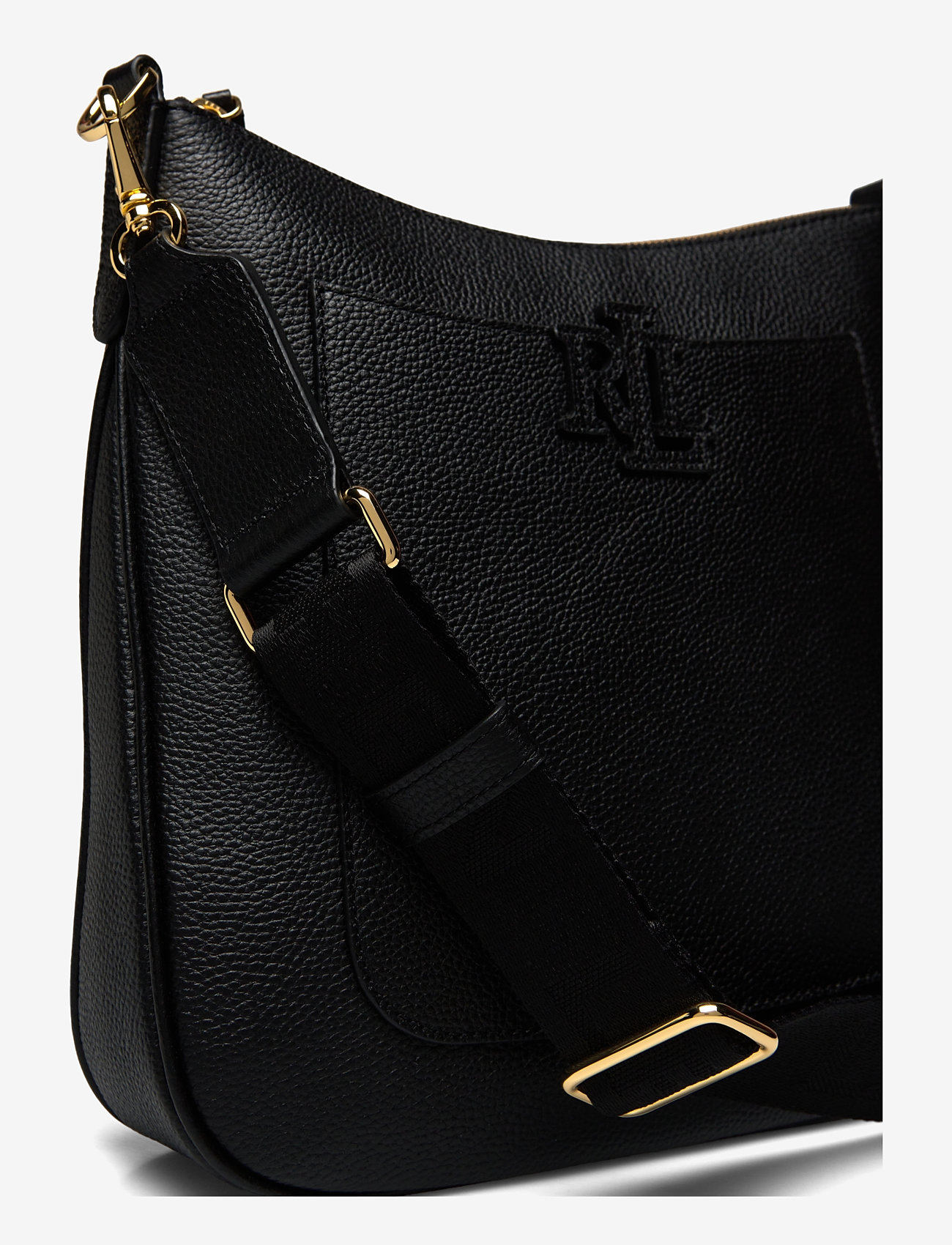 Lauren Ralph Lauren - Pebbled Leather Large Cameryn Crossbody - crossbody bags - black - 3