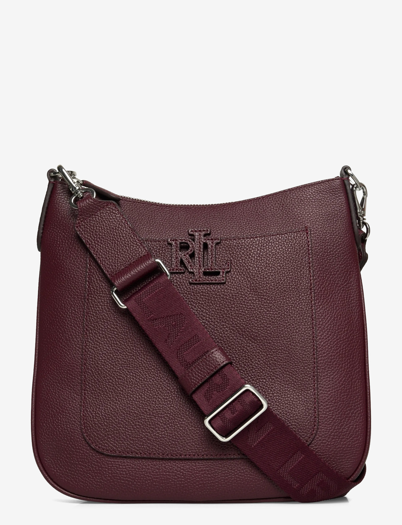 Lauren Ralph Lauren - Pebbled Leather Large Cameryn Crossbody - crossbody bags - dark garnet - 0