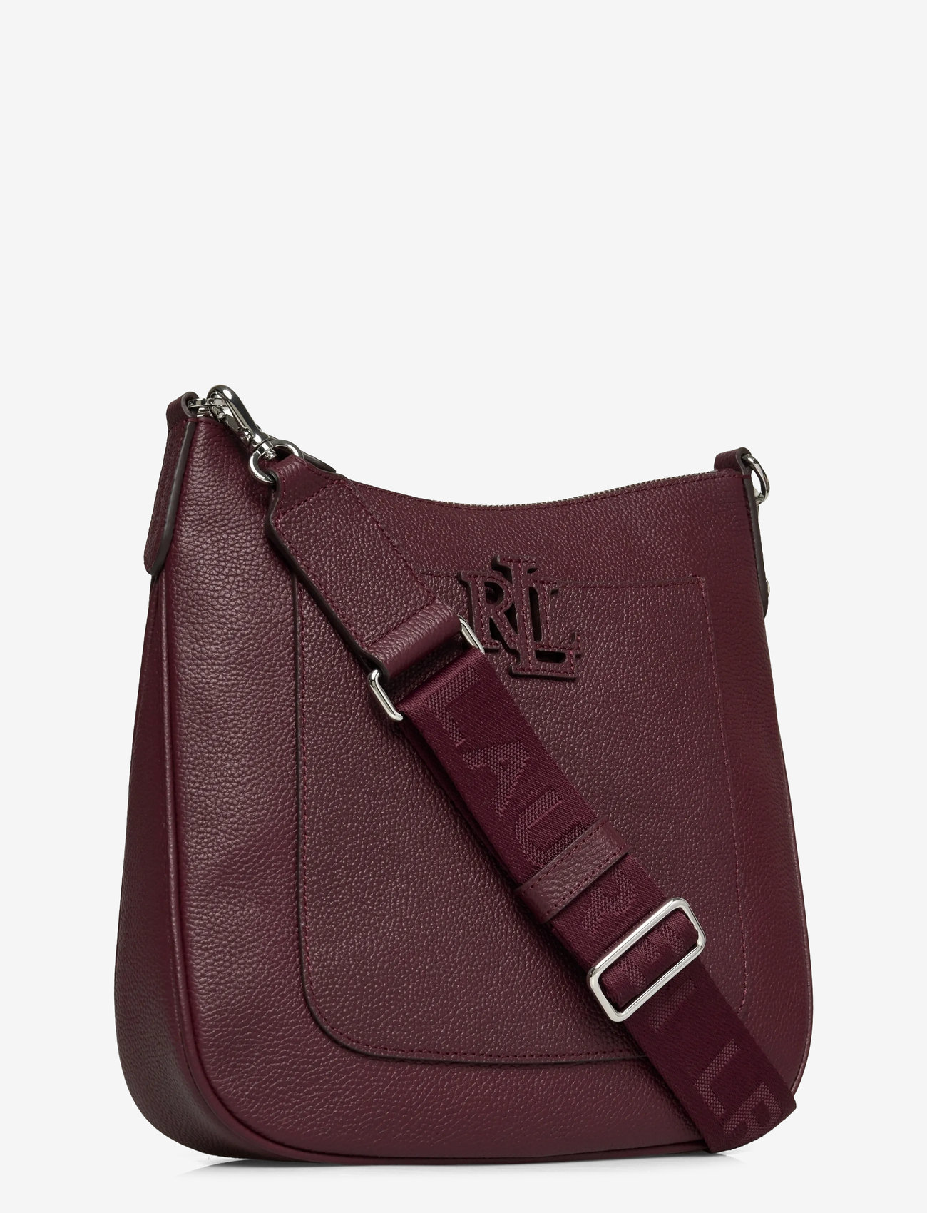 Lauren Ralph Lauren - Pebbled Leather Large Cameryn Crossbody - crossbody bags - dark garnet - 2