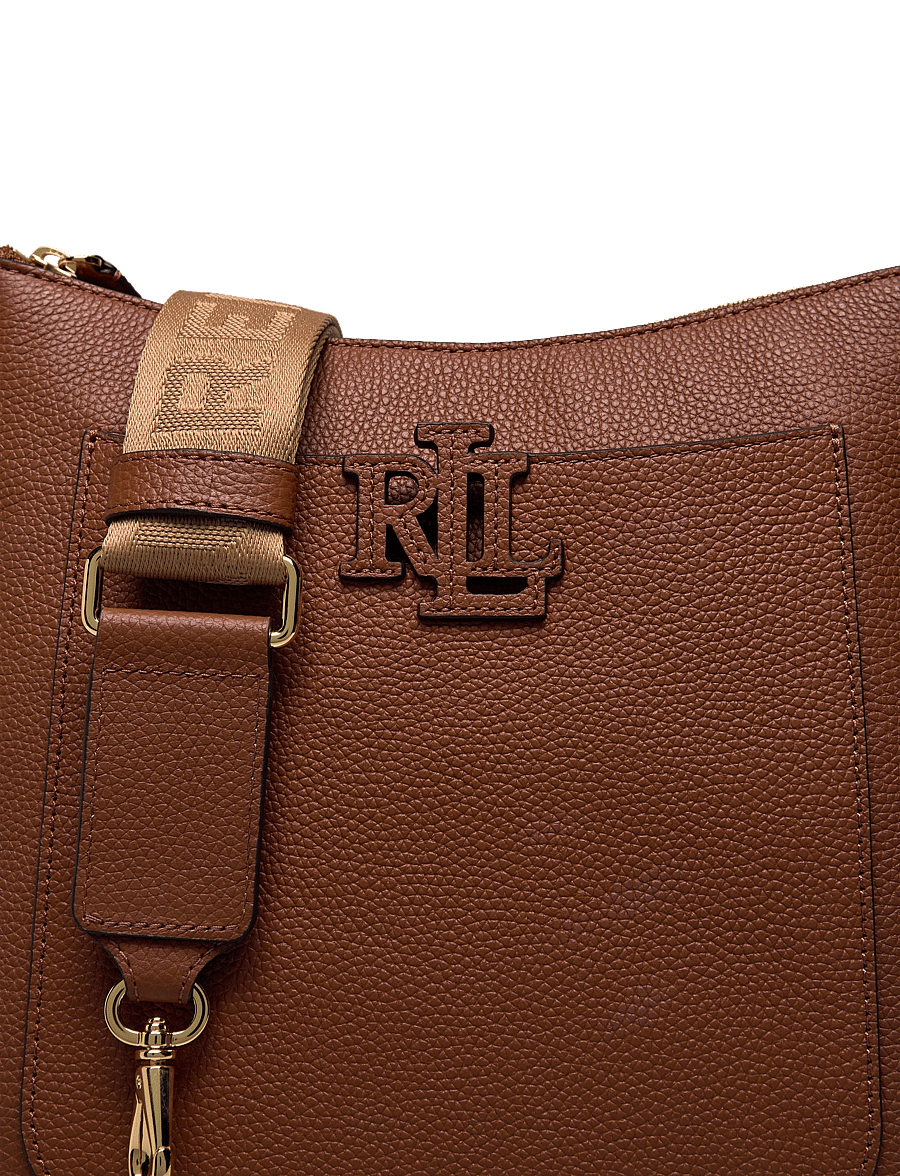 Lauren Ralph Lauren - Pebbled Leather Large Cameryn Crossbody - crossbody bags - lauren tan - 3