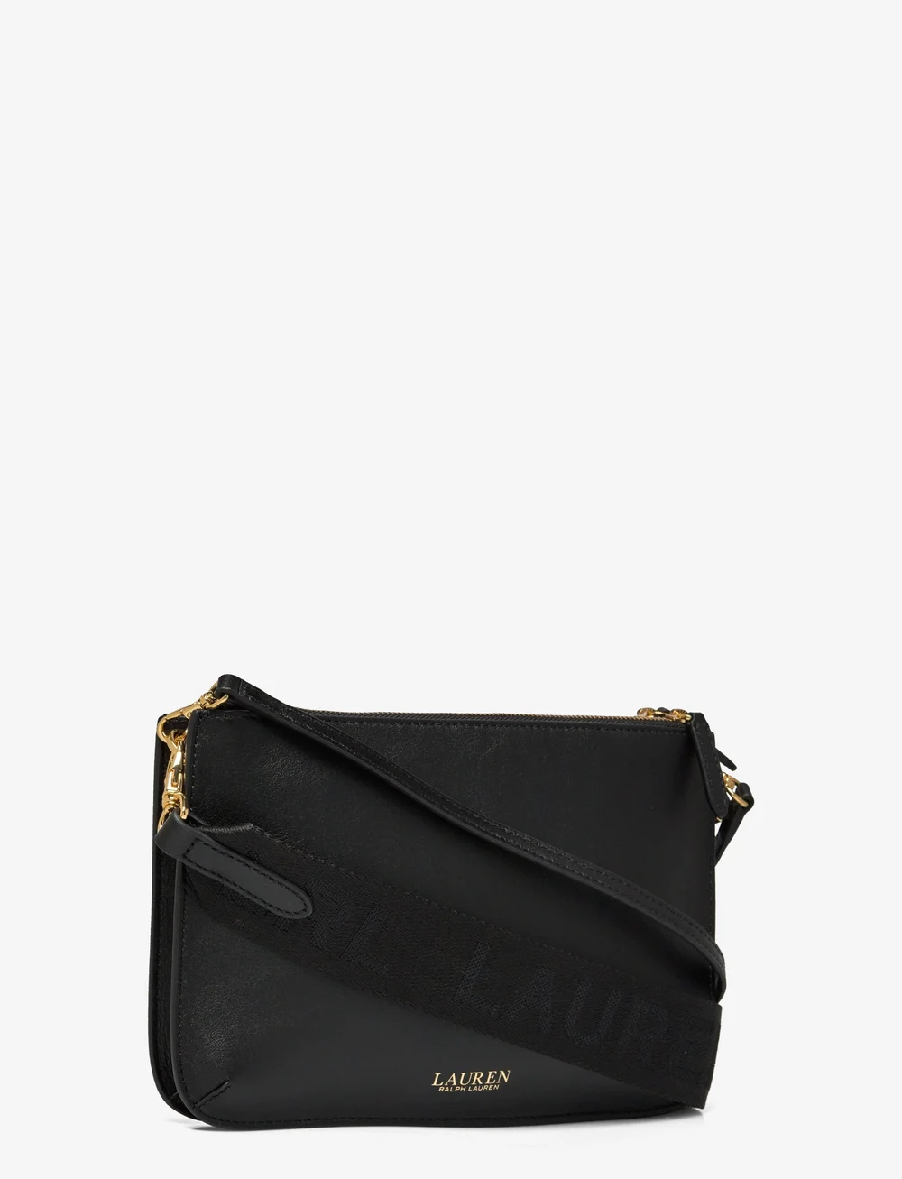 Lauren Ralph Lauren - Leather Medium Landyn Crossbody Bag - crossbody tassen - black - 2