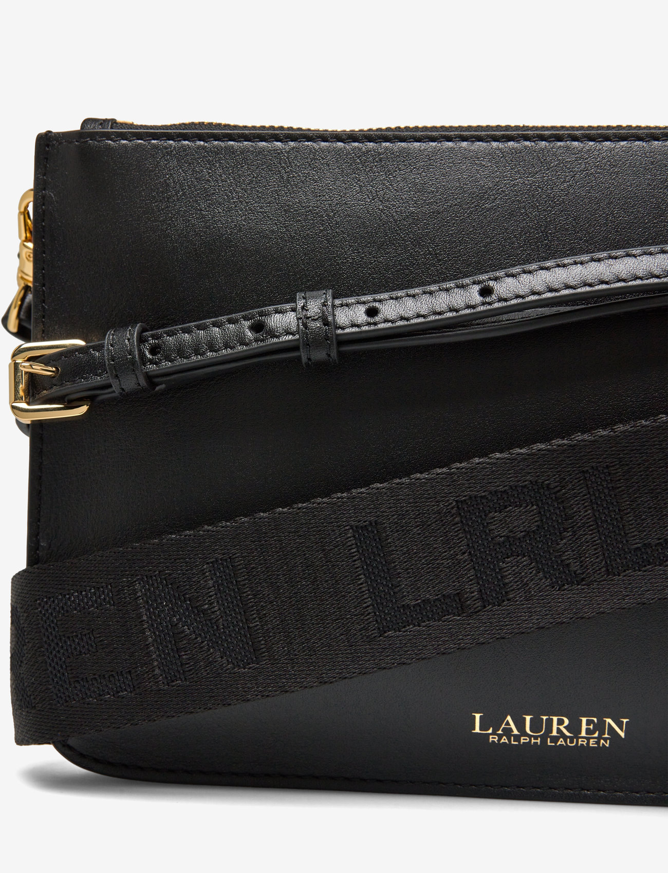 Lauren Ralph Lauren - Leather Medium Landyn Crossbody Bag - crossbody bags - black - 3