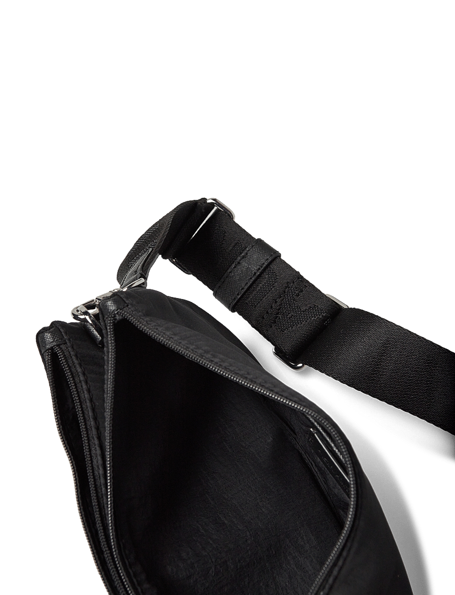Lauren Ralph Lauren - Nylon Medium Landyn Crossbody Bag - torebki crossbody - black/black - 4