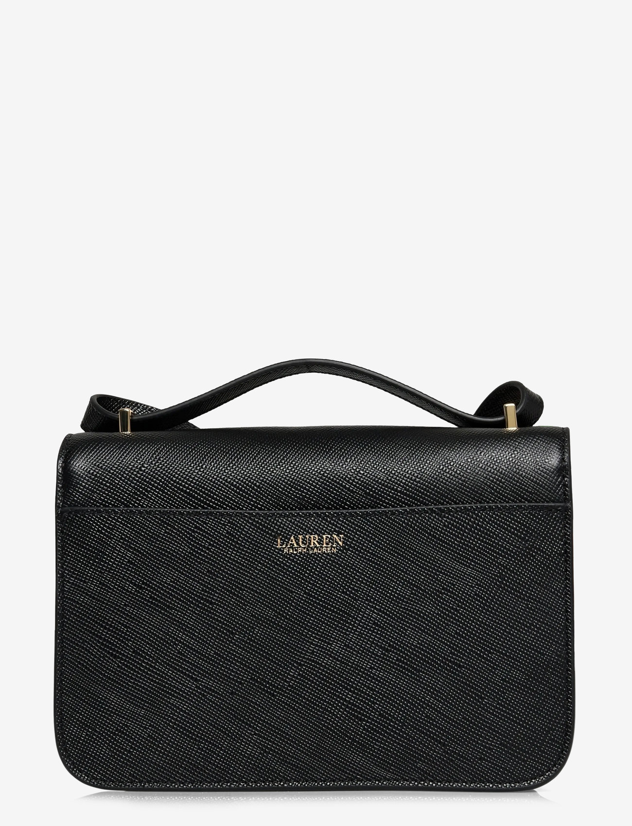 Lauren Ralph Lauren - Crosshatch Leather Medium Sophee Bag - crossbody bags - black - 1
