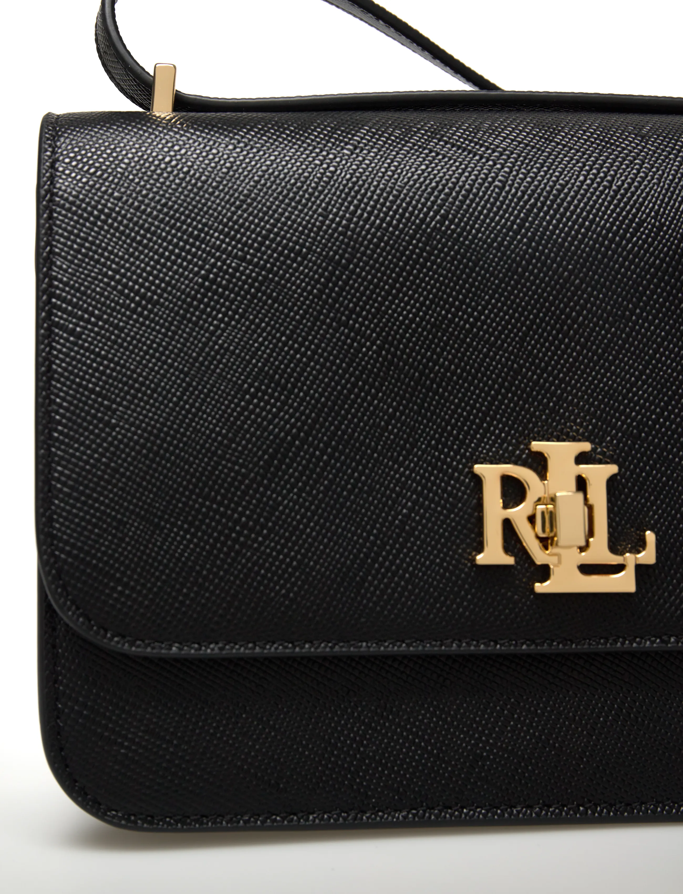 Lauren Ralph Lauren - Crosshatch Leather Medium Sophee Bag - crossbody kotid - black - 3