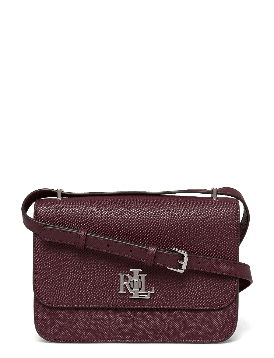 Lauren Ralph Lauren - Crosshatch Leather Medium Sophee Bag - crossbody bags - dark garnet - 0