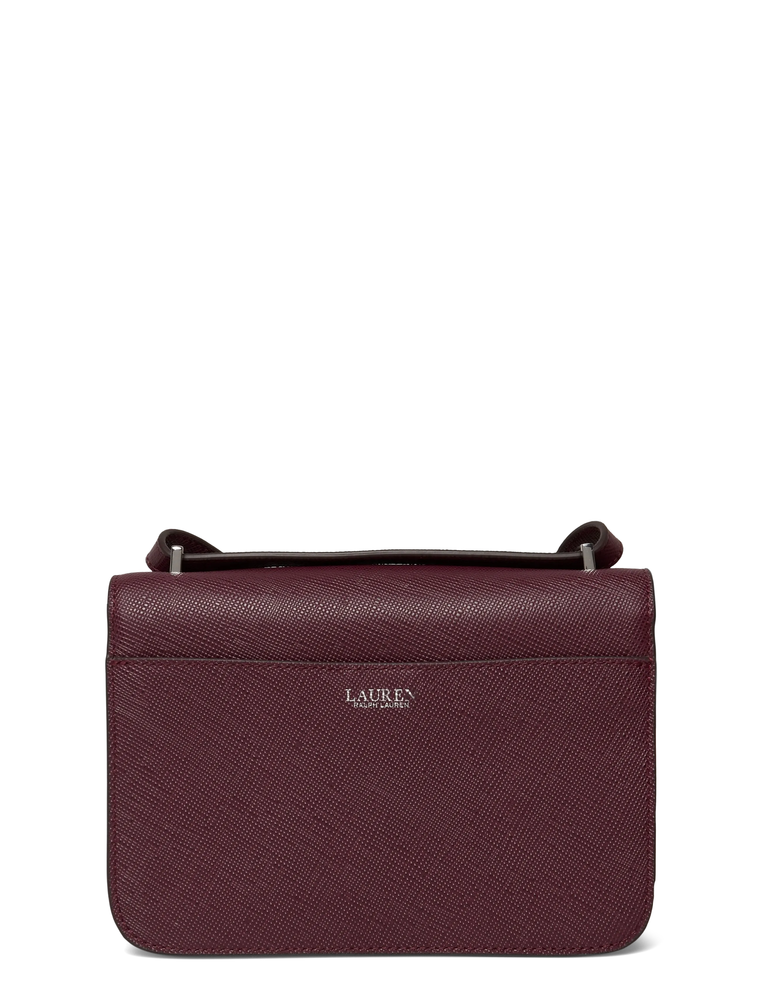 Lauren Ralph Lauren - Crosshatch Leather Medium Sophee Bag - crossbody bags - dark garnet - 1