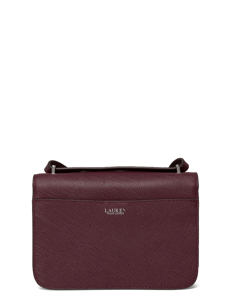 Lauren Ralph Lauren - Crosshatch Leather Medium Sophee Bag - crossbody bags - dark garnet - 1