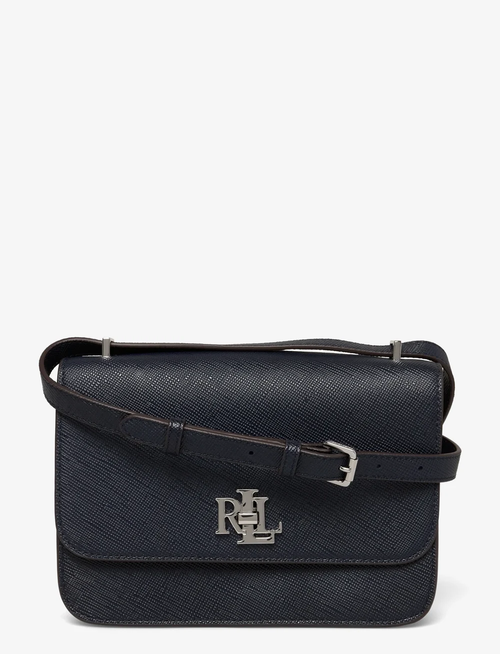Lauren Ralph Lauren - Crosshatch Leather Medium Sophee Bag - crossbody bags - lauren navy - 0