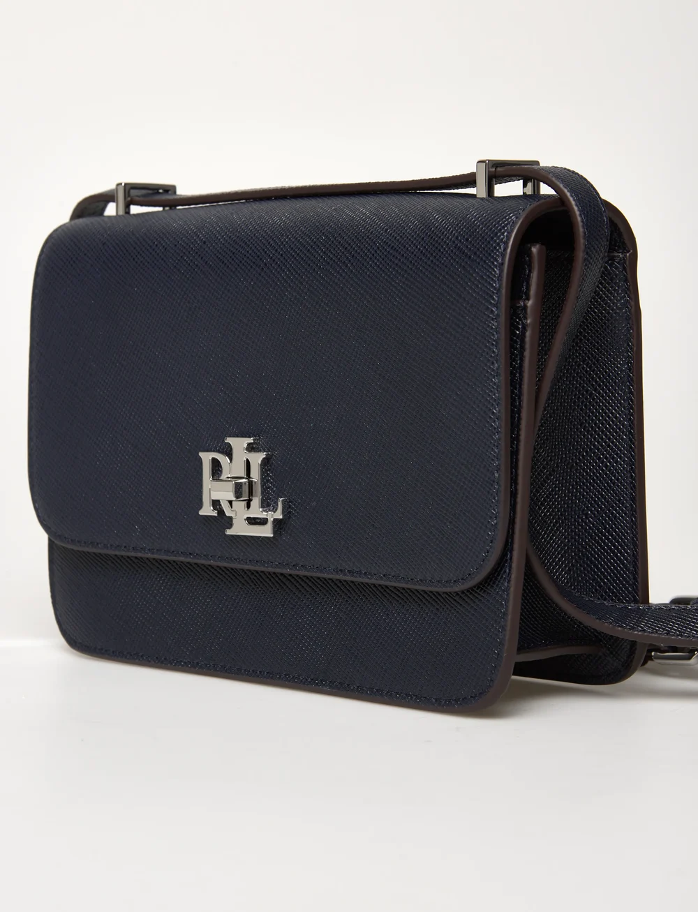 Lauren Ralph Lauren - Crosshatch Leather Medium Sophee Bag - crossbody bags - lauren navy - 3