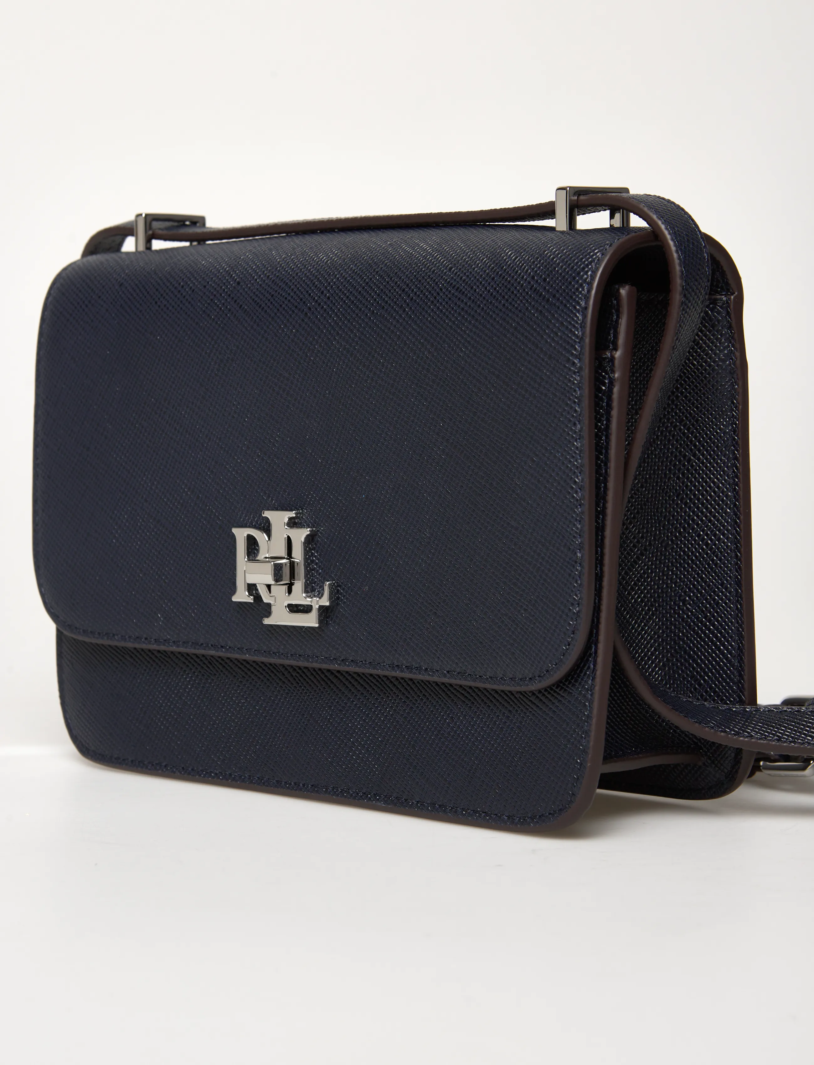Lauren Ralph Lauren - Crosshatch Leather Medium Sophee Bag - crossbody bags - lauren navy - 3