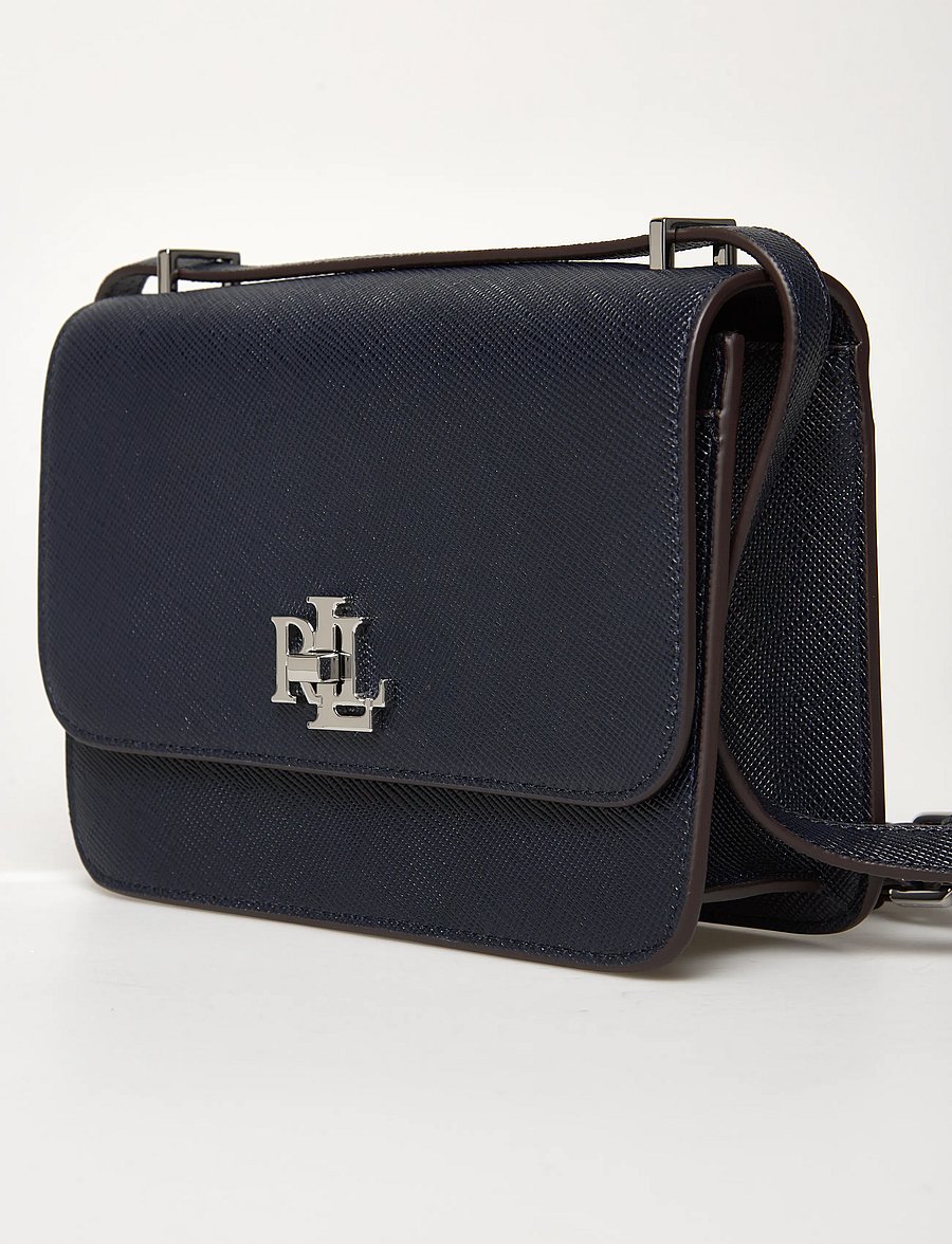 Lauren Ralph Lauren - Crosshatch Leather Medium Sophee Bag - crossbody bags - lauren navy - 3
