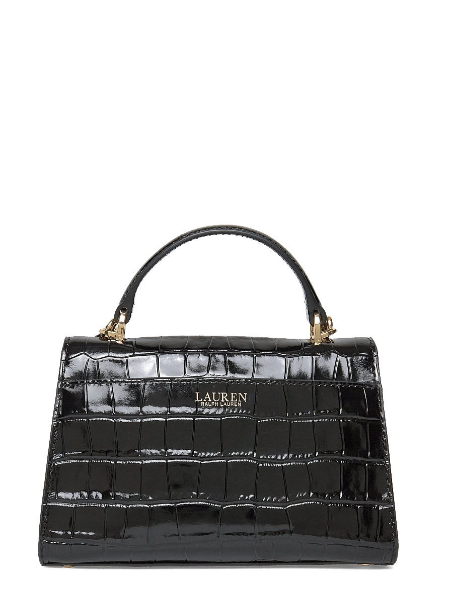 Lauren Ralph Lauren - Crocodile-Embossed Small Farrah Satchel - black - 1