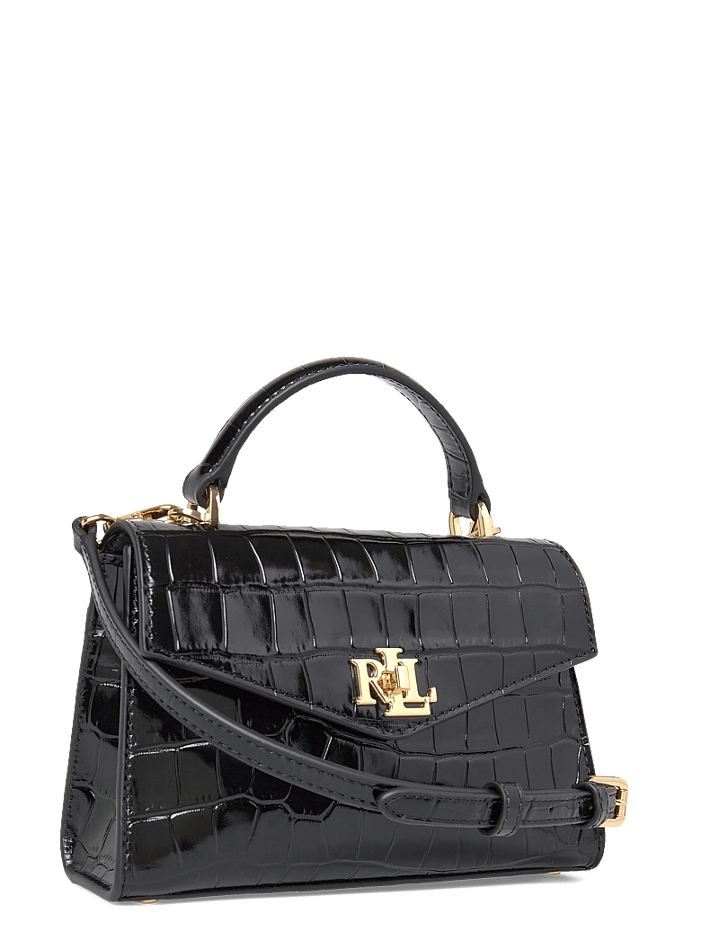 Lauren Ralph Lauren - Crocodile-Embossed Small Farrah Satchel - besondere anlässe - black - 2