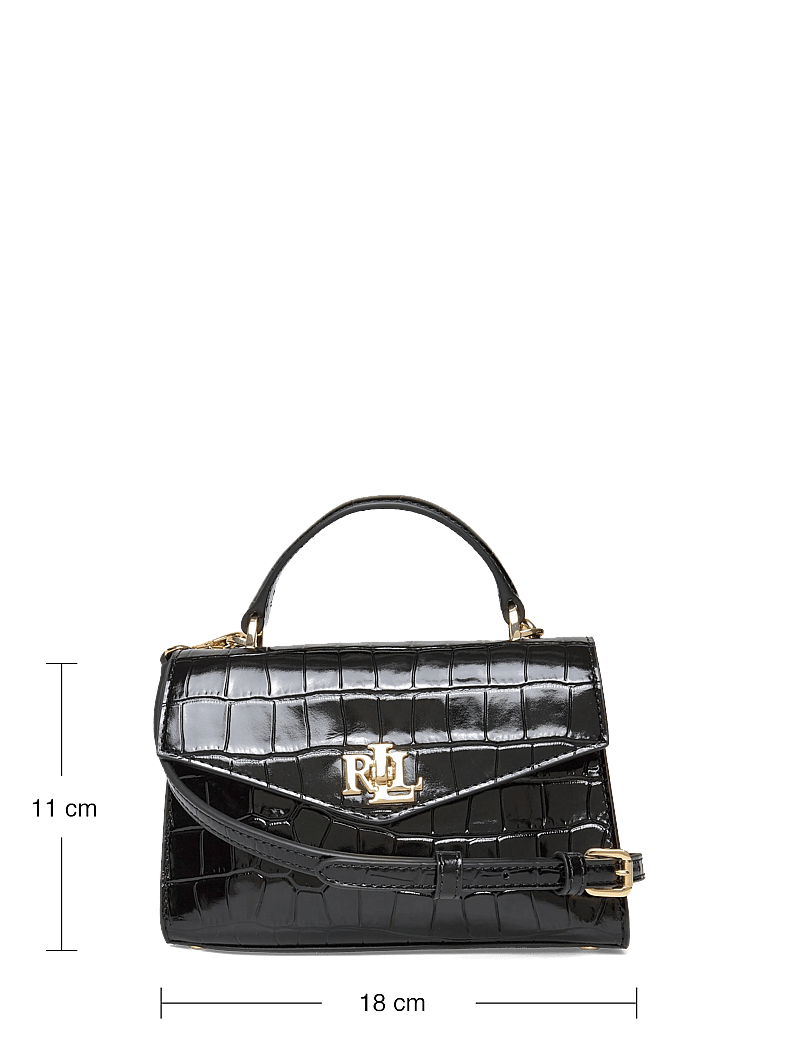 Lauren Ralph Lauren - Crocodile-Embossed Small Farrah Satchel - besondere anlässe - black - 3