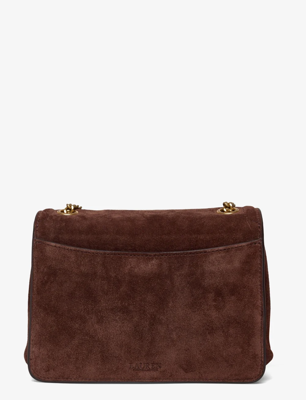 Lauren Ralph Lauren - Suede Small Bradley Convertible Bag - konfirmationstøj - dark hickory - 1