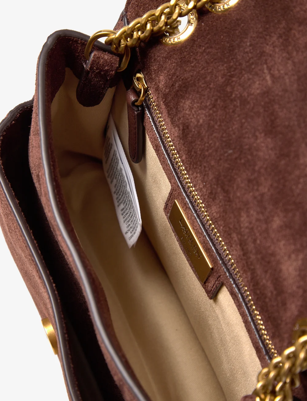 Lauren Ralph Lauren - Suede Small Bradley Convertible Bag - konfirmationstøj - dark hickory - 4