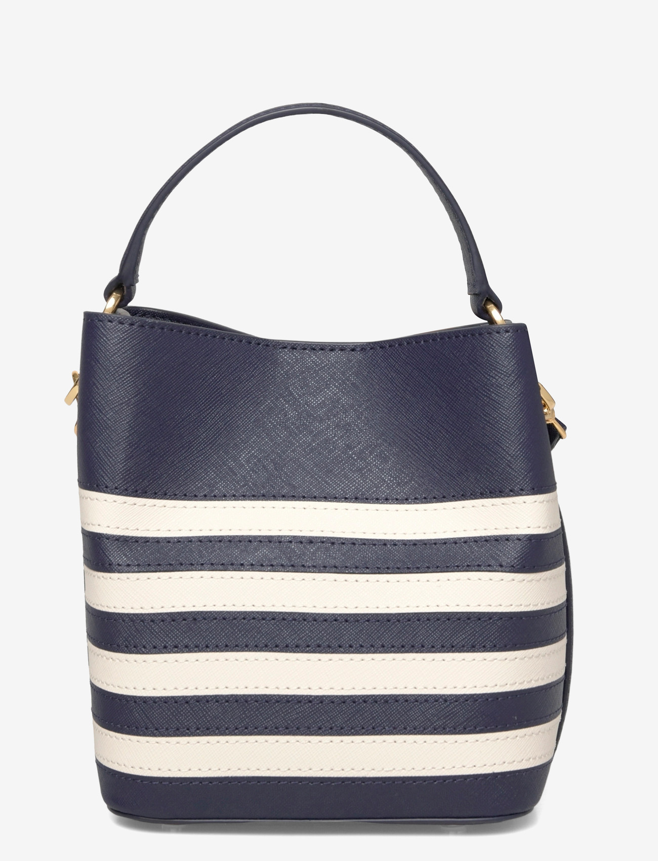 Lauren Ralph Lauren - Two-Tone Leather Small Reese Bucket Bag - käekotid - refined navy/soft - 1