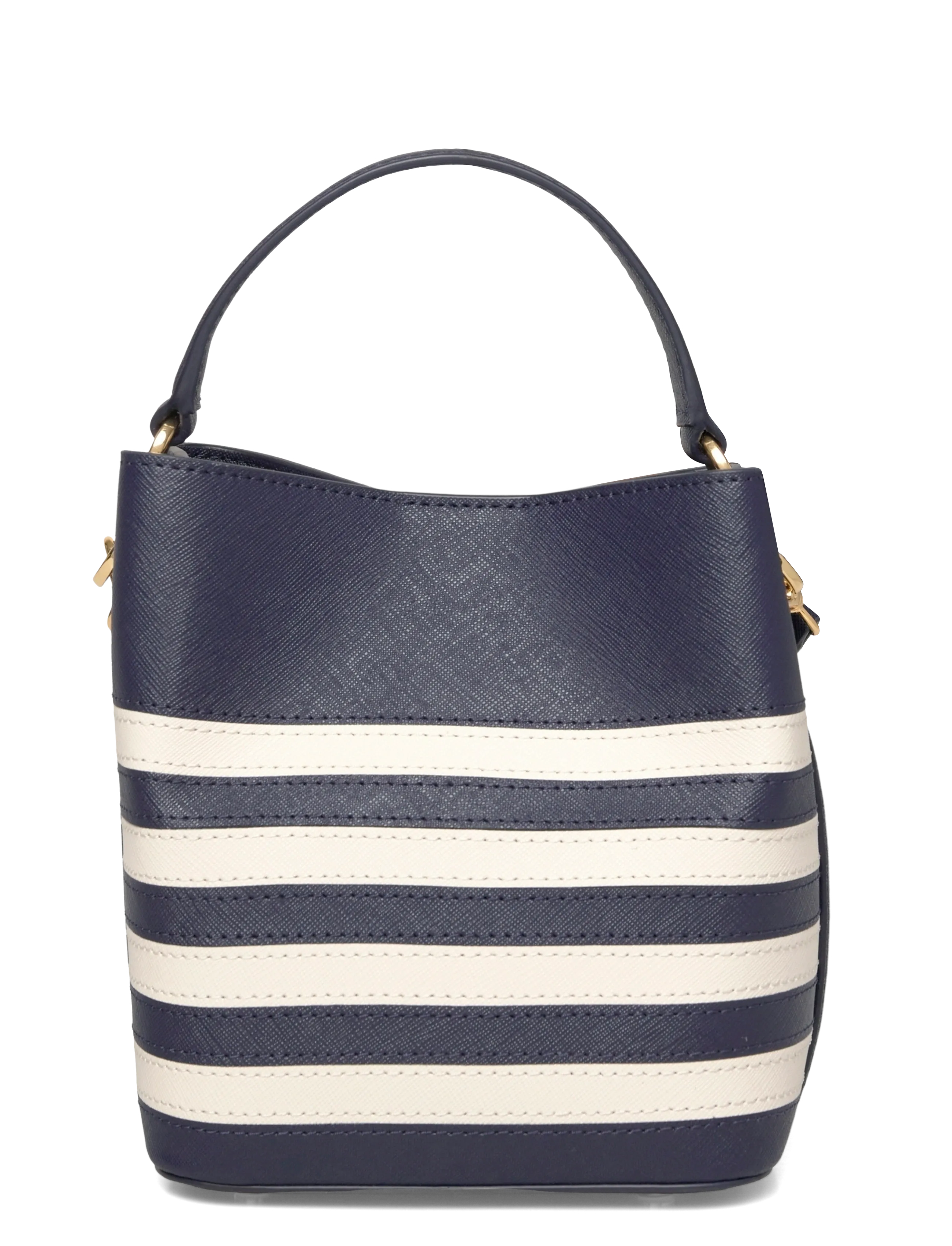 Lauren Ralph Lauren - Two-Tone Leather Small Reese Bucket Bag - sacs seau - refined navy/soft - 1