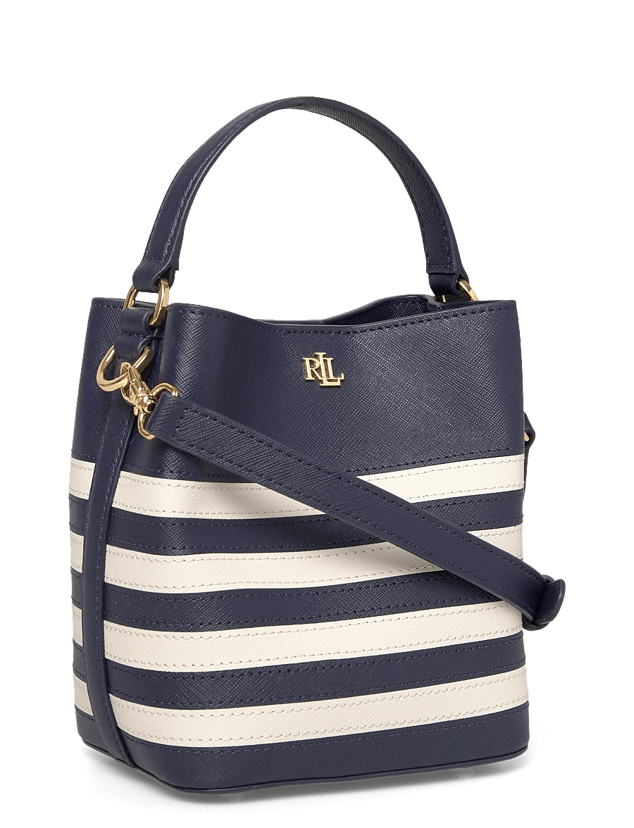 Lauren Ralph Lauren - Two-Tone Leather Small Reese Bucket Bag - bucket bags - refined navy/soft - 2