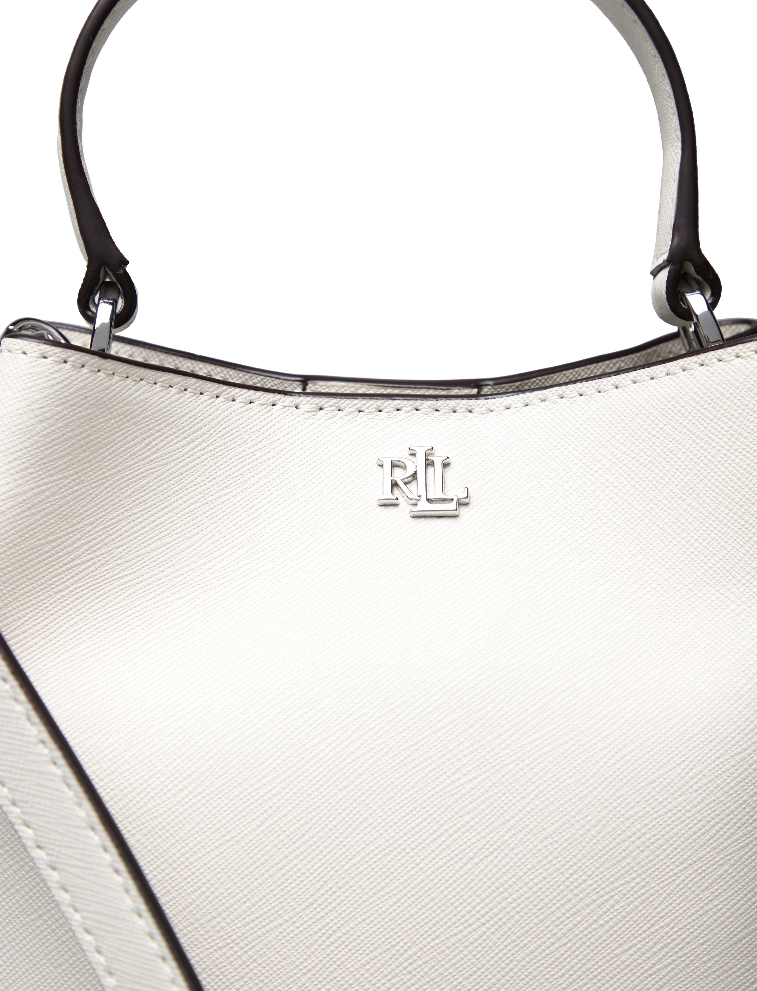 Lauren Ralph Lauren - Crosshatch Small Reese Bucket Bag - soft white - 3