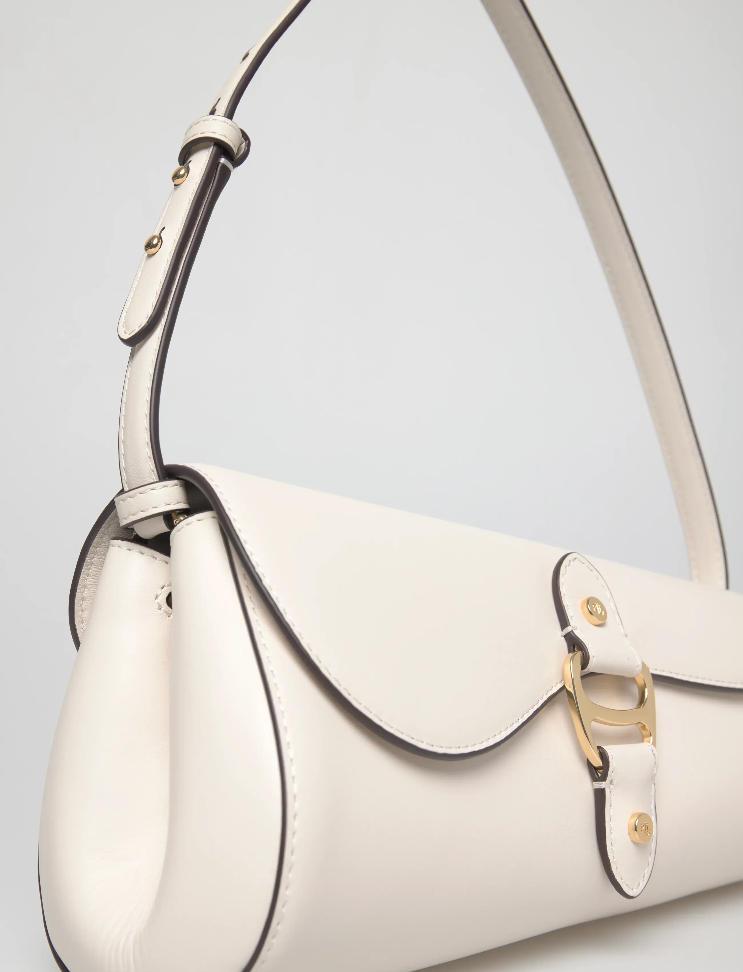 Lauren Ralph Lauren - Leather Medium Tasha East-West Bag - hverdags stil - soft white - 3