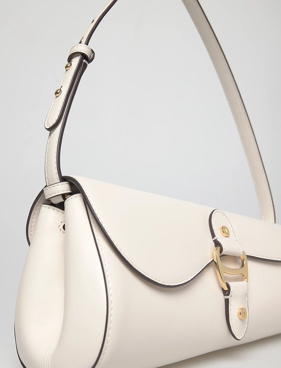 Lauren Ralph Lauren - Leather Medium Tasha East-West Bag - hverdags stil - soft white - 3