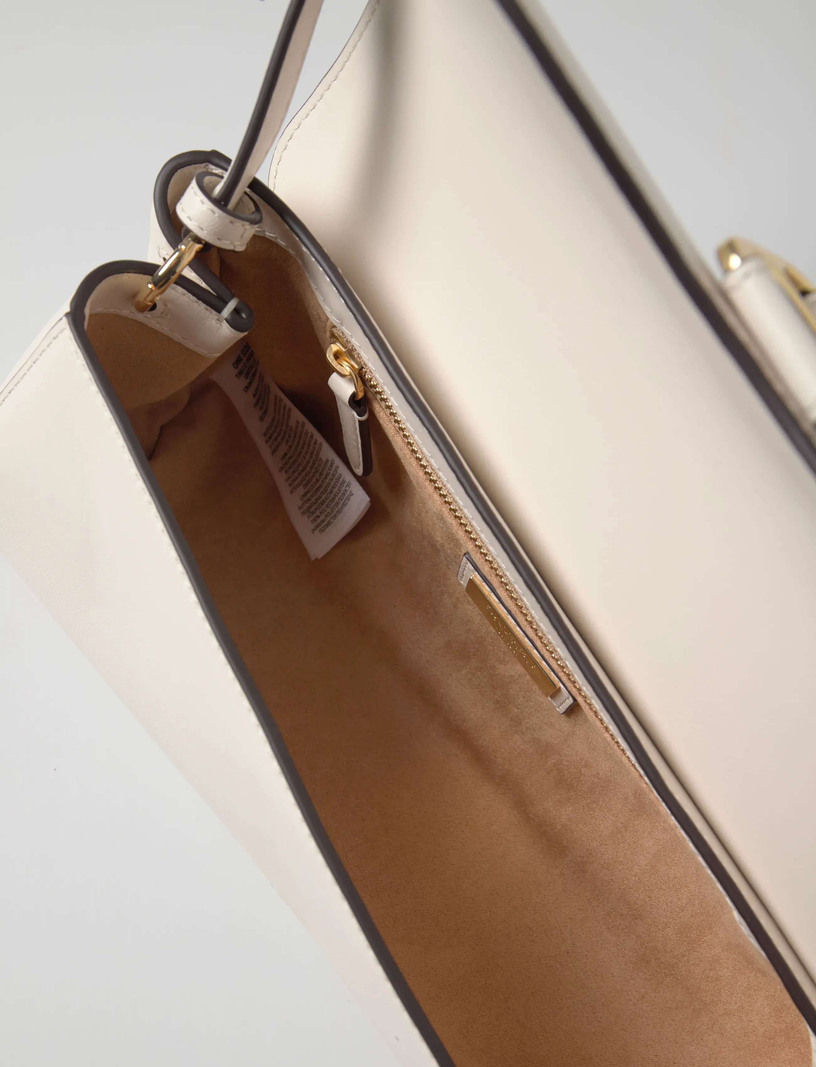 Lauren Ralph Lauren - Leather Medium Tasha East-West Bag - hverdags stil - soft white - 4