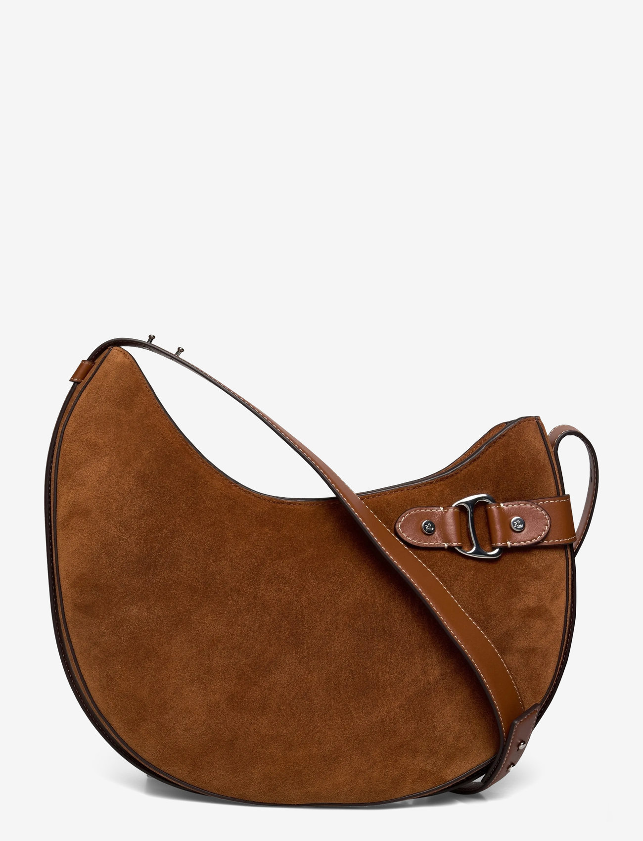 Lauren Ralph Lauren - Suede Large Tasha Shoulder Bag - særlige begivenheder - lauren tan - 0