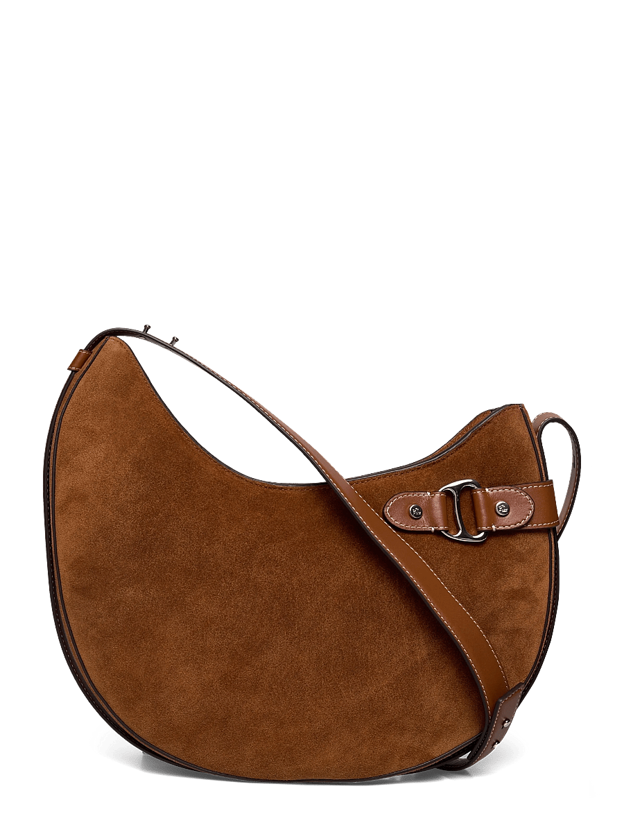 Lauren Ralph Lauren - Suede Large Tasha Shoulder Bag - everyday style - lauren tan - 0