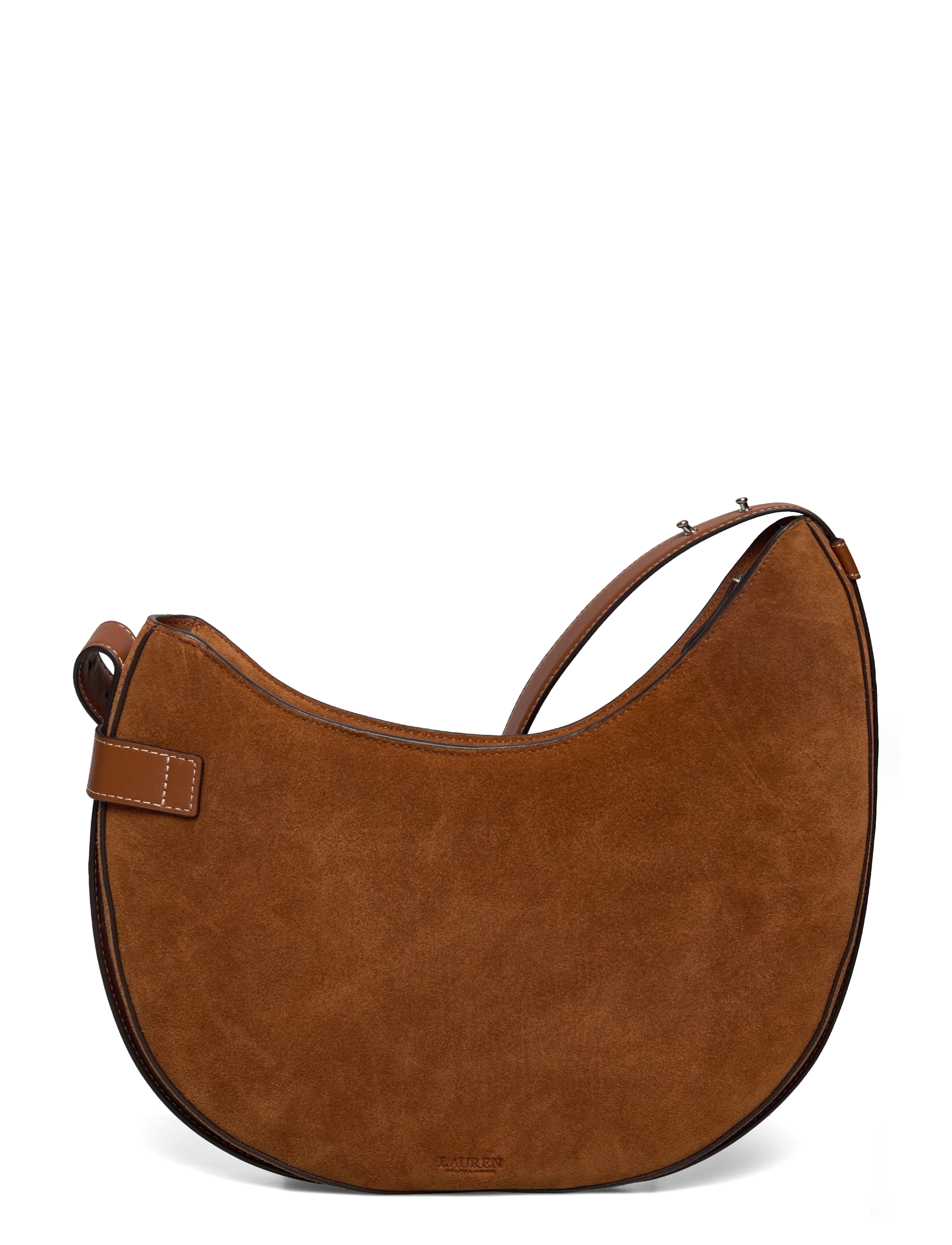 Lauren Ralph Lauren - Suede Large Tasha Shoulder Bag - everyday style - lauren tan - 1