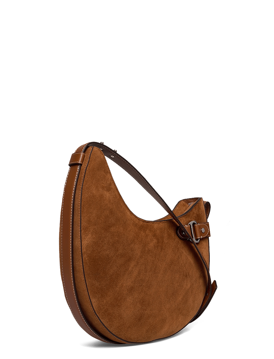 Lauren Ralph Lauren - Suede Large Tasha Shoulder Bag - everyday style - lauren tan - 2