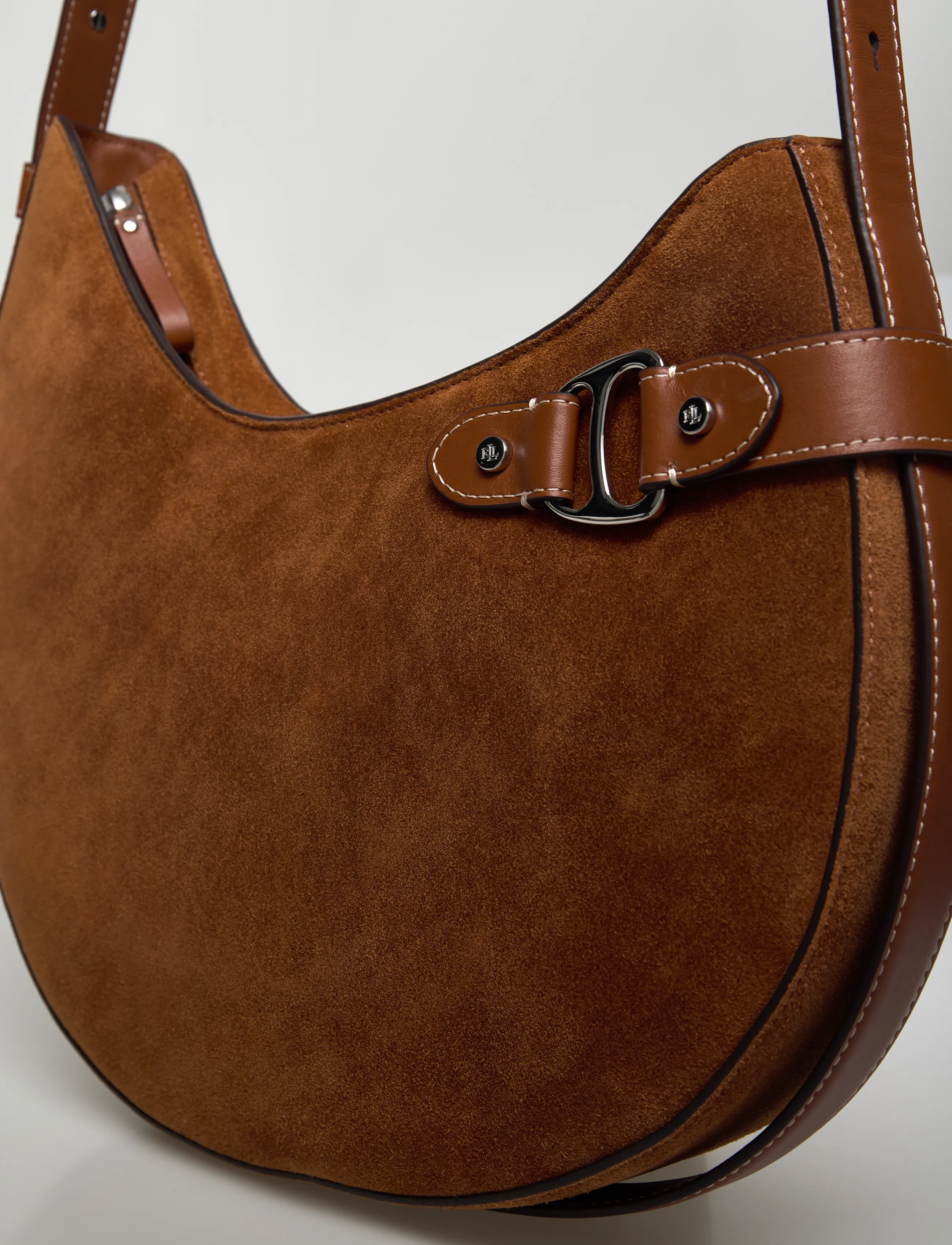 Lauren Ralph Lauren - Suede Large Tasha Shoulder Bag - everyday style - lauren tan - 3