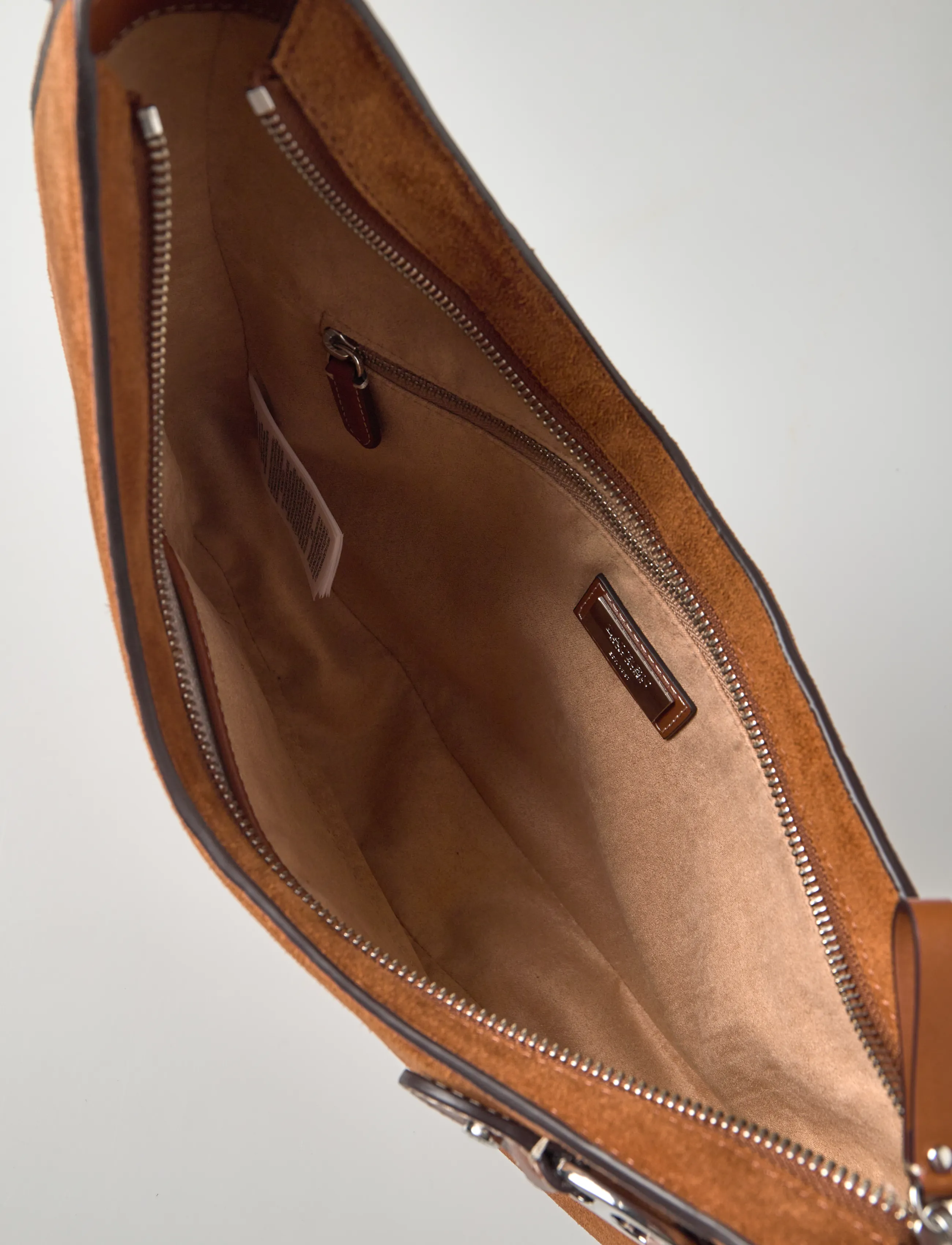 Lauren Ralph Lauren - Suede Large Tasha Shoulder Bag - everyday style - lauren tan - 4
