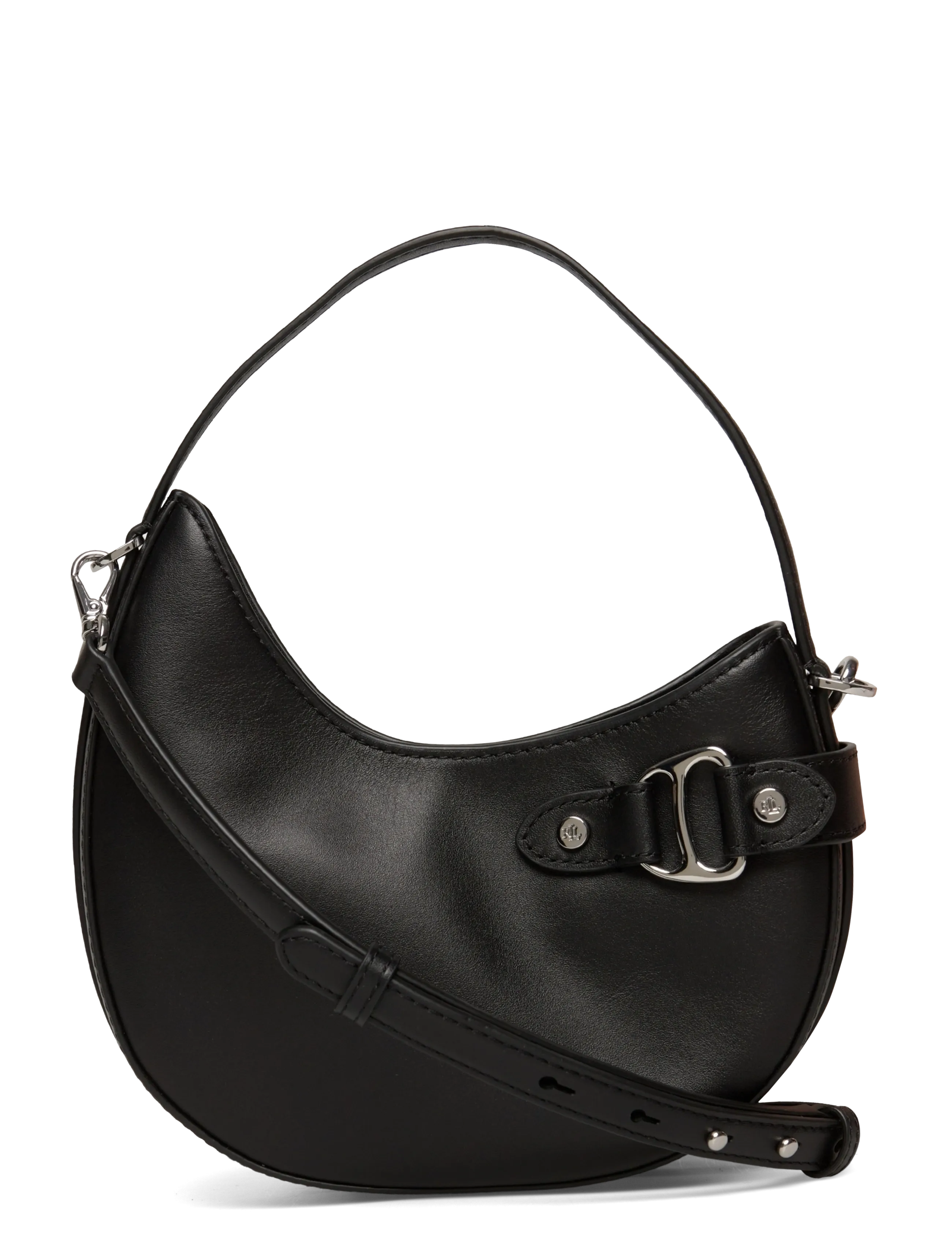 Lauren Ralph Lauren Leather Small Tasha Crossbody Bag, One Size, Black, Designere > Crossbody-Tasker, Dame