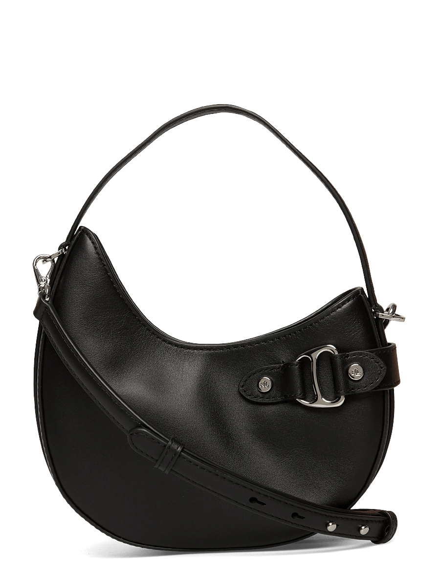 Lauren Ralph Lauren - Leather Small Tasha Crossbody Bag - crossbody bags - black - 0